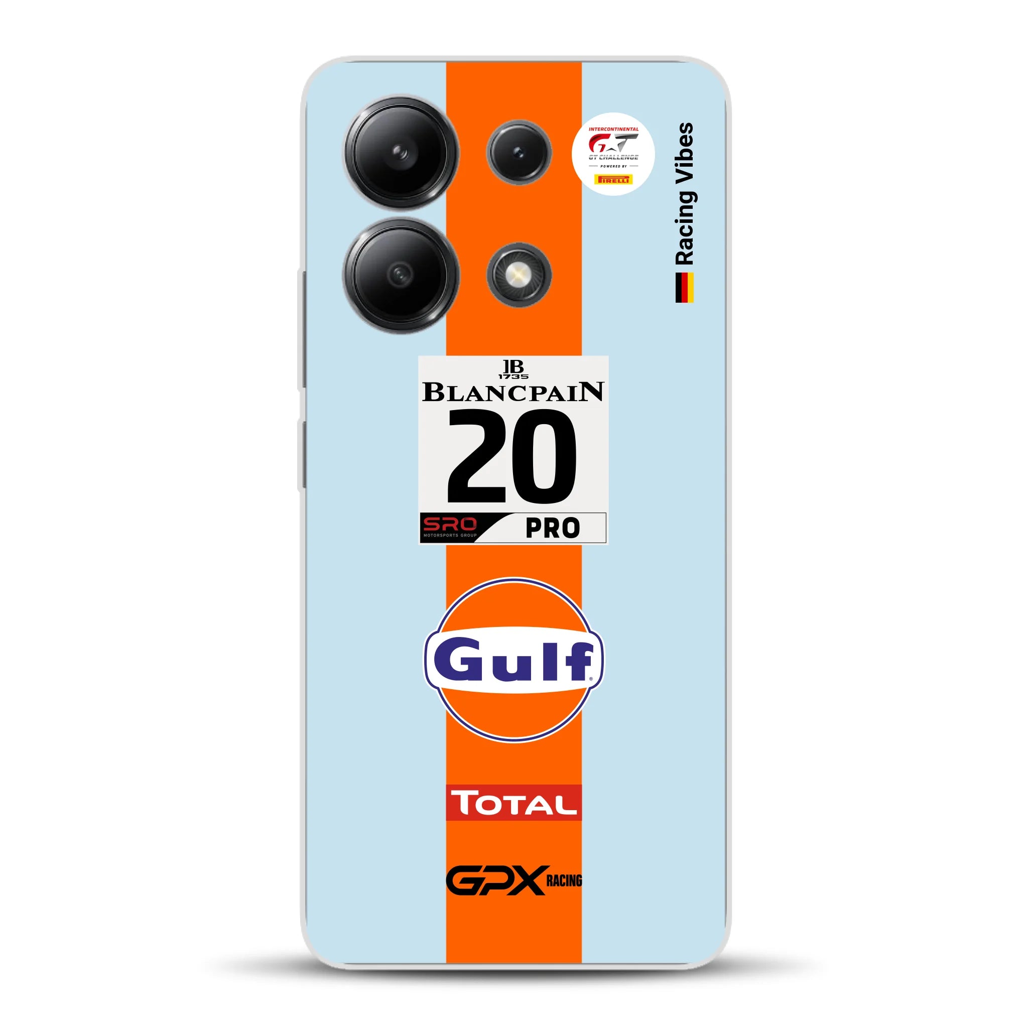 Gulf Porsche GT Livery - Individuelle Handyhülle für Xiaomi
