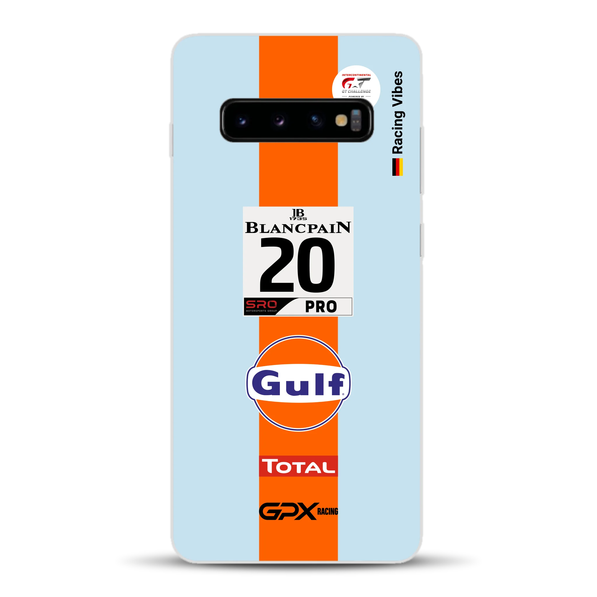 Gulf Porsche GT Livery - Custodia per cellulare personalizzata per Samsung