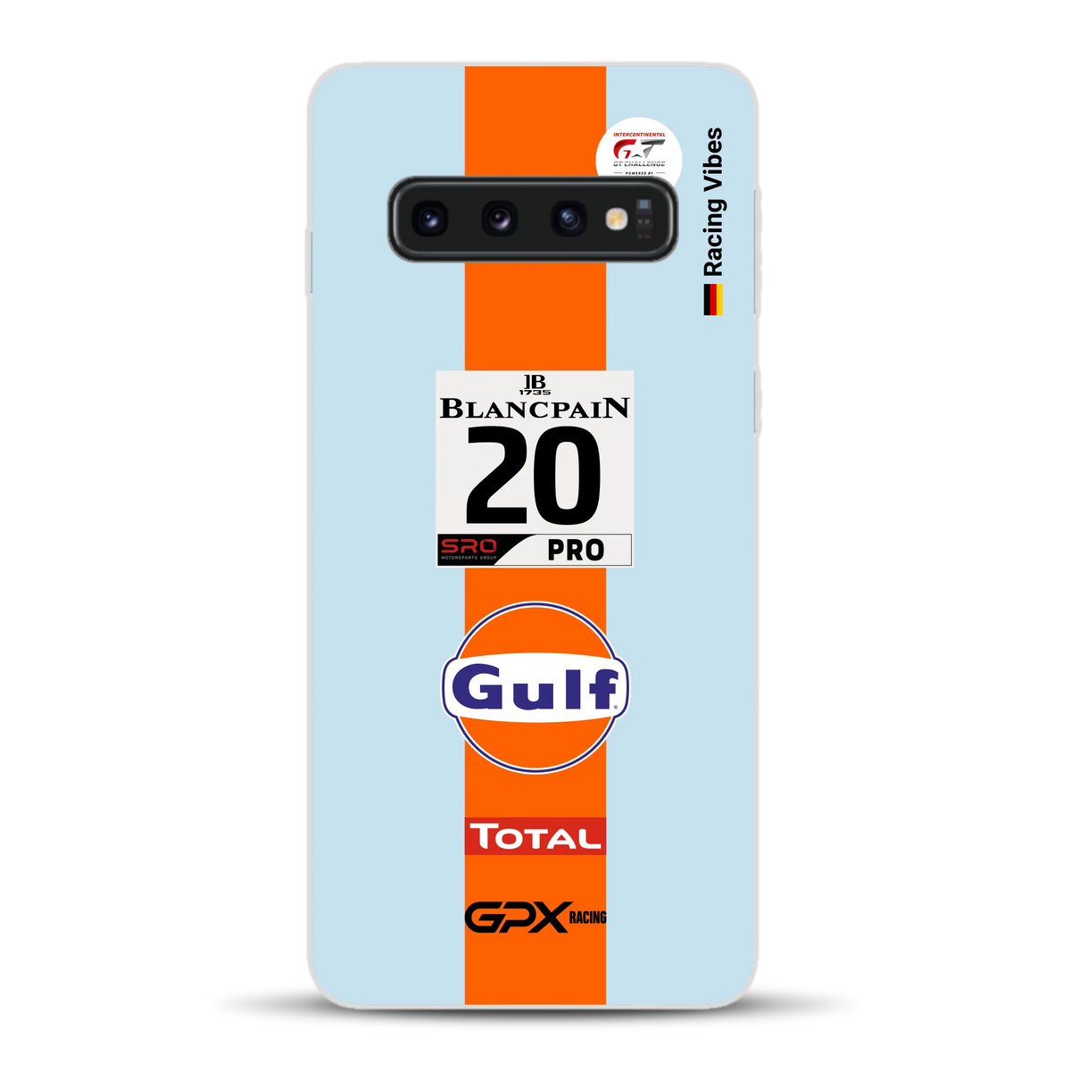 Gulf Porsche GT Livery - Custodia per cellulare personalizzata per Samsung