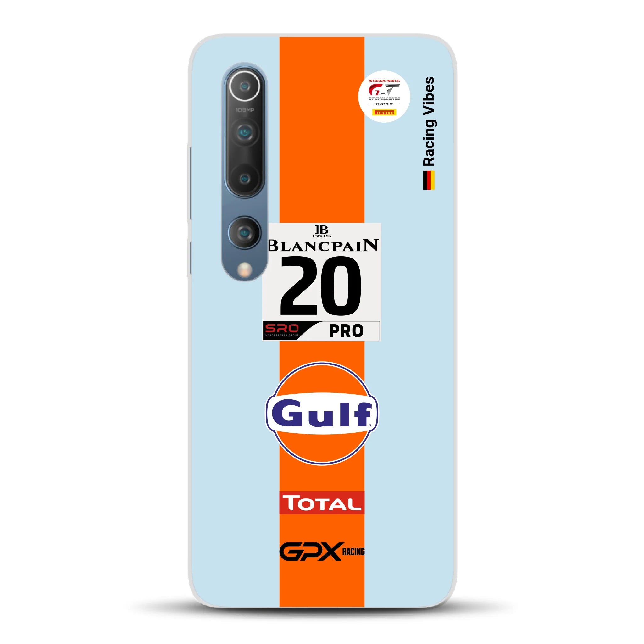 Gulf Porsche GT Livery - Custom phone case for Xiaomi