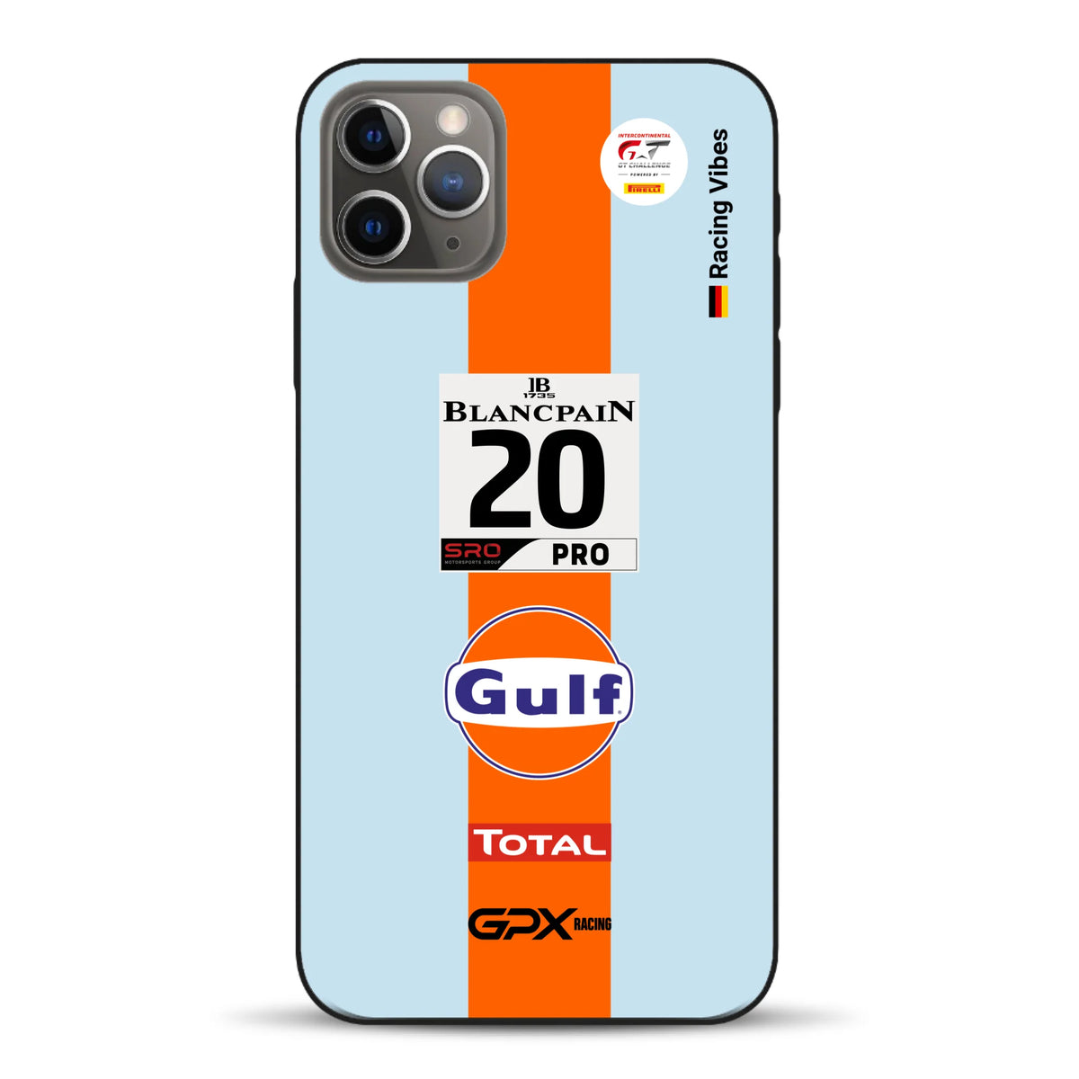 Gulf Porsche GT Livery - Individuelle Handyhülle für iPhone