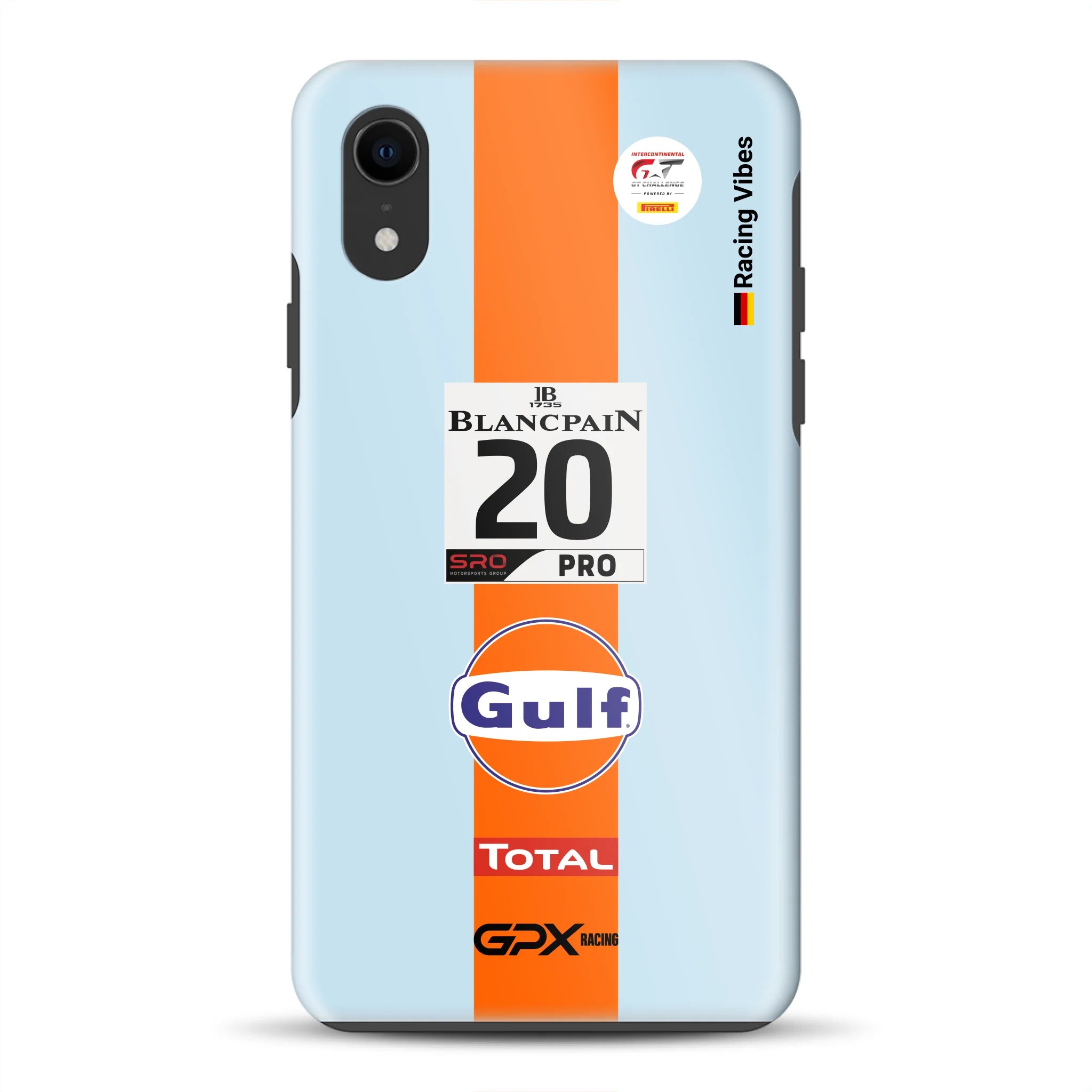 Gulf Porsche GT Livery – Custodia premium personalizzata per iPhone