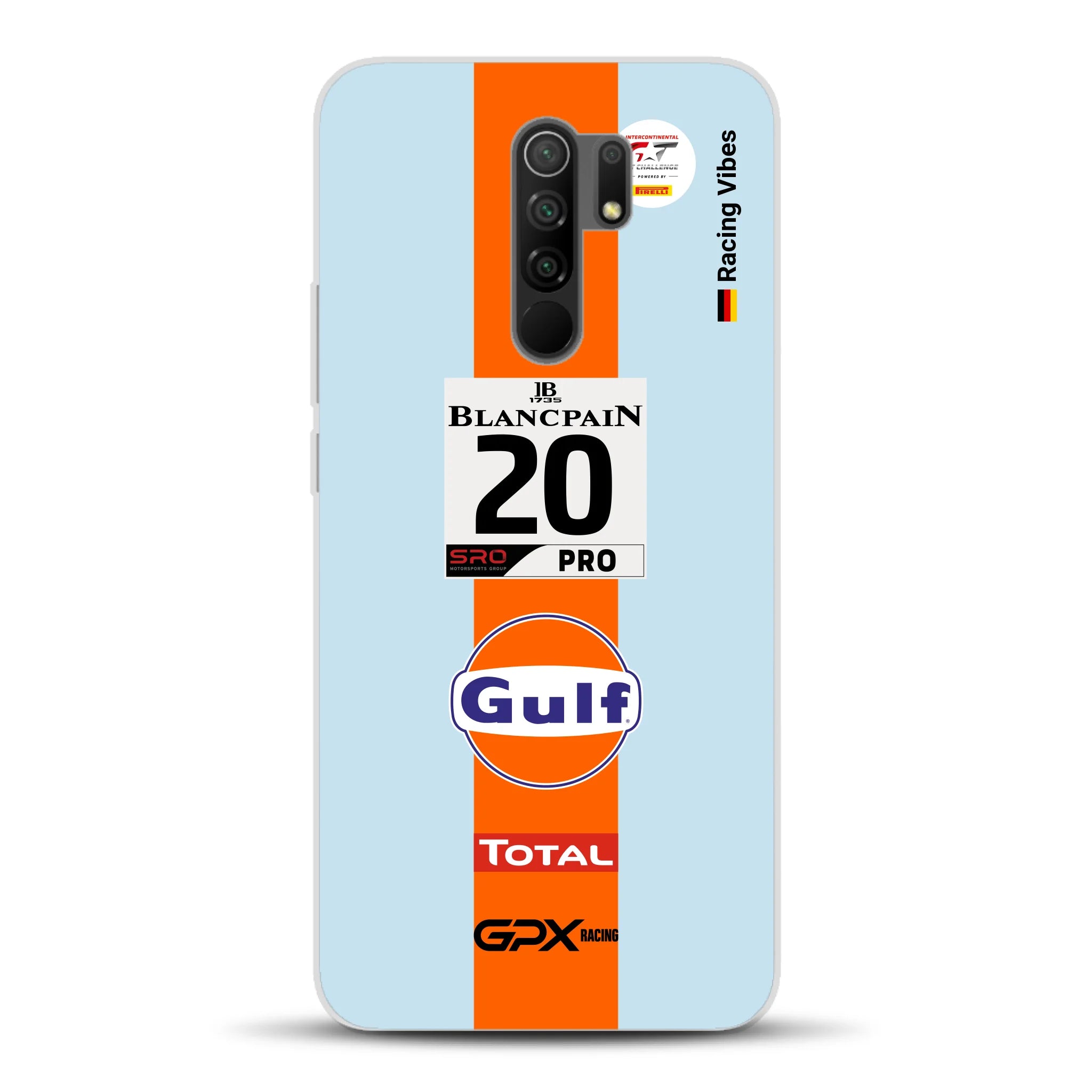 Gulf Porsche GT Livery - Custom phone case for Xiaomi