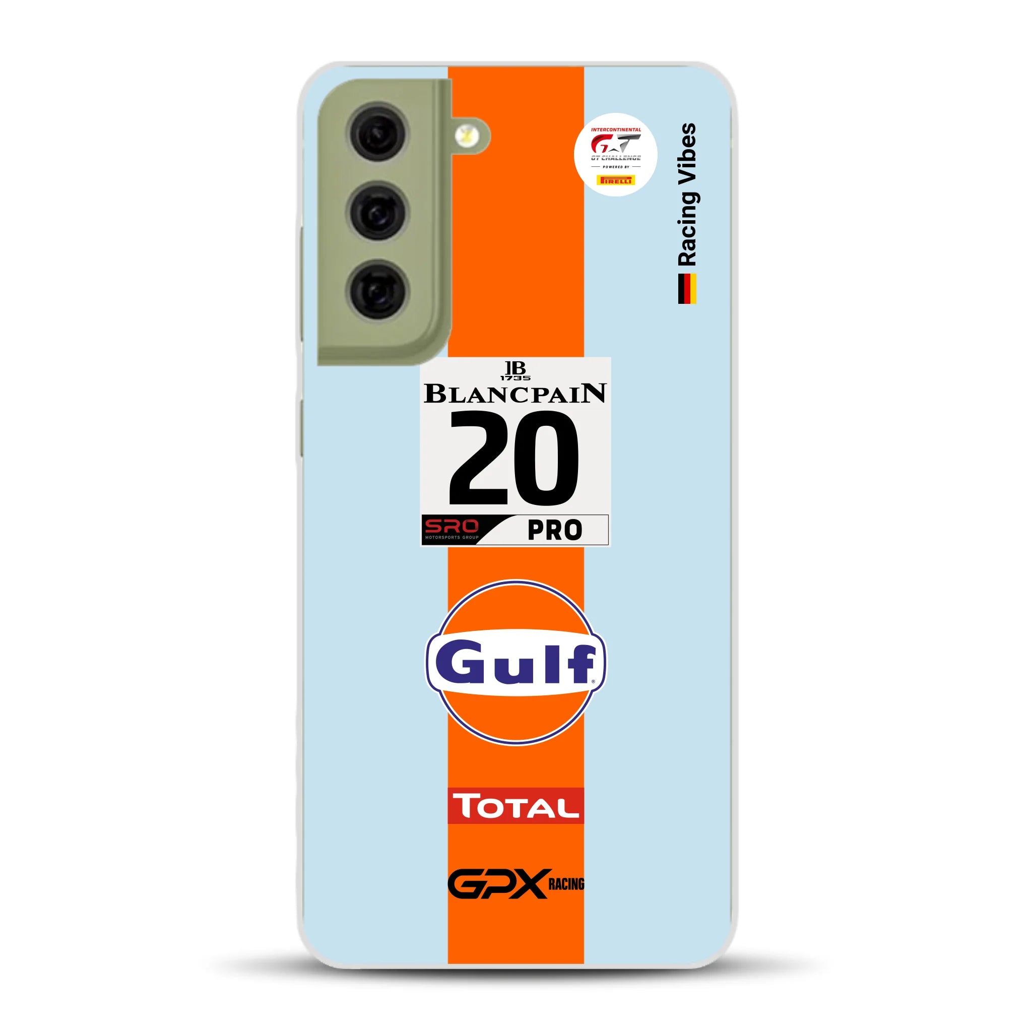 Gulf Porsche GT Livery - Custom phone case for Samsung
