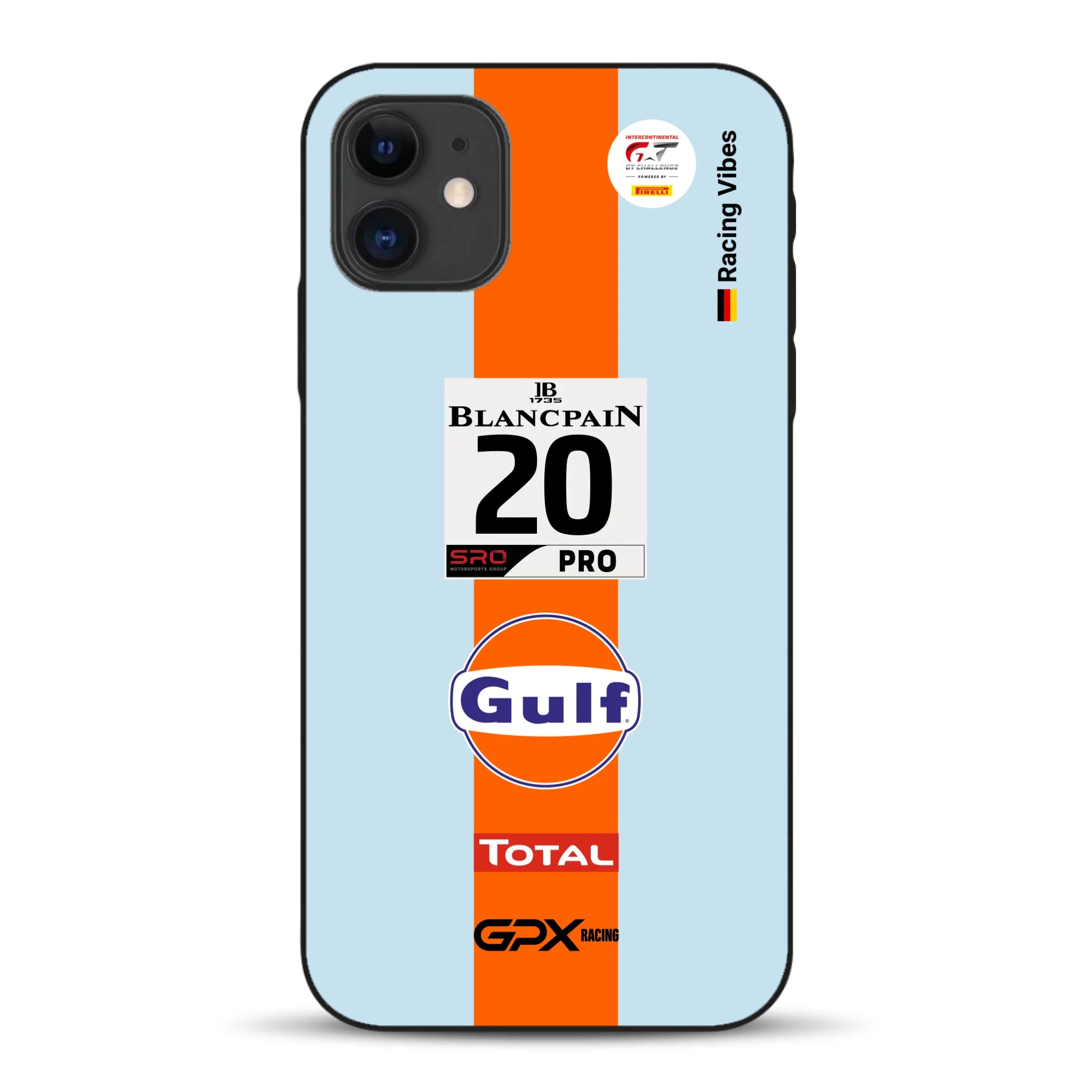 Gulf Porsche GT Livery - Individuelle Handyhülle für iPhone