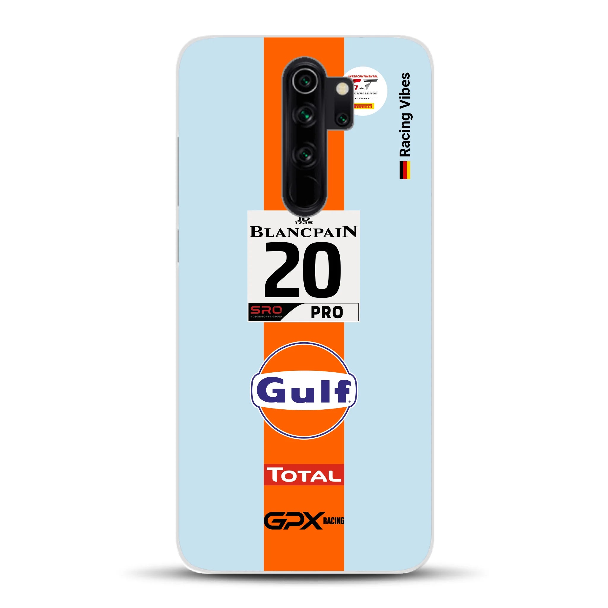 Gulf Porsche GT Livery - Individuelle Handyhülle für Xiaomi