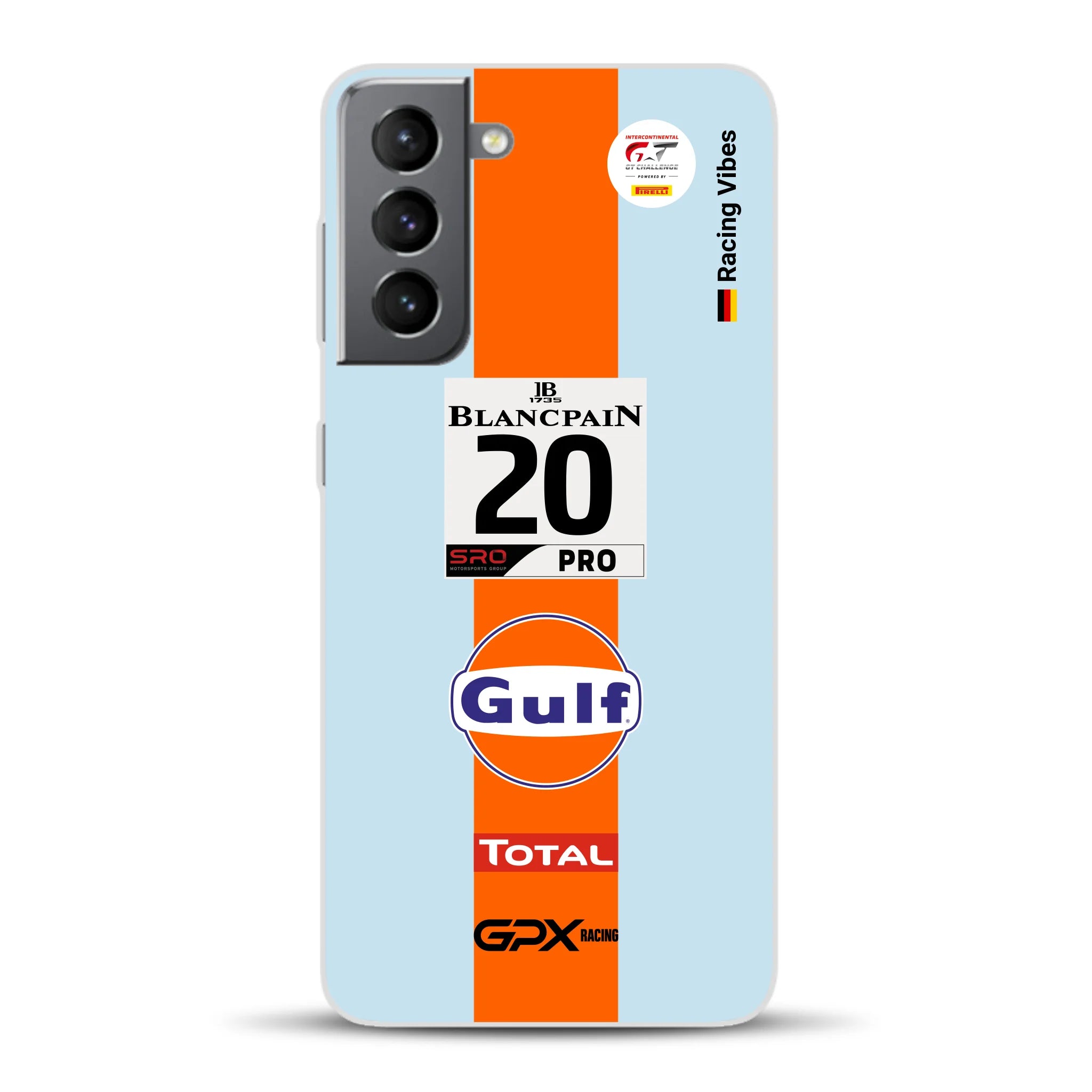 Gulf Porsche GT Livery - Individuelle Handyhülle für Samsung