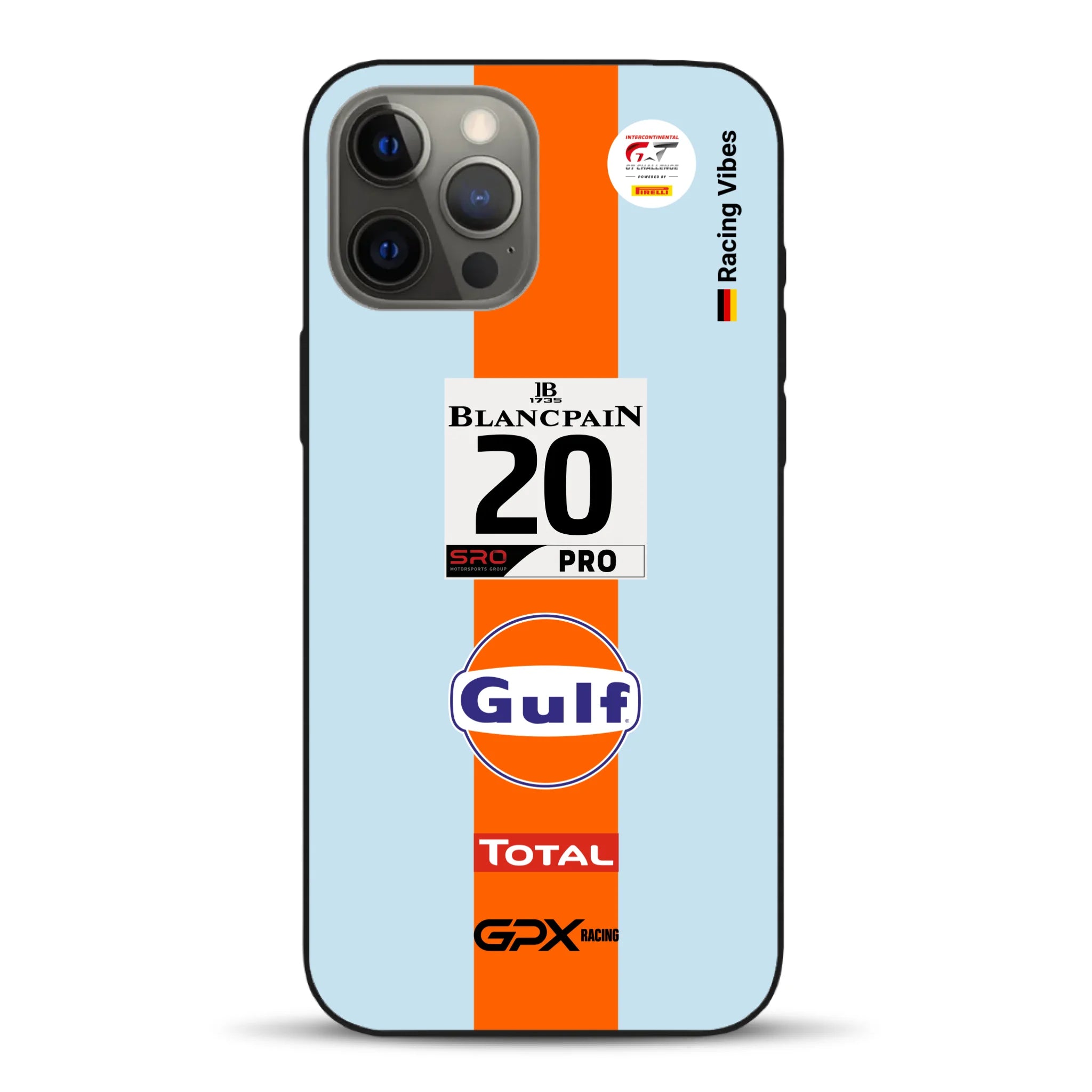 Gulf Porsche GT Livery - Individuelle Handyhülle für iPhone