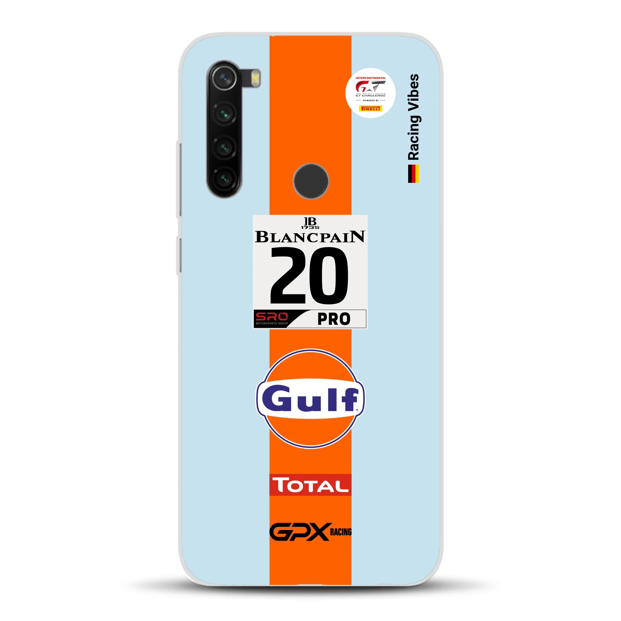 Gulf Porsche GT Livery - Custom phone case for Xiaomi