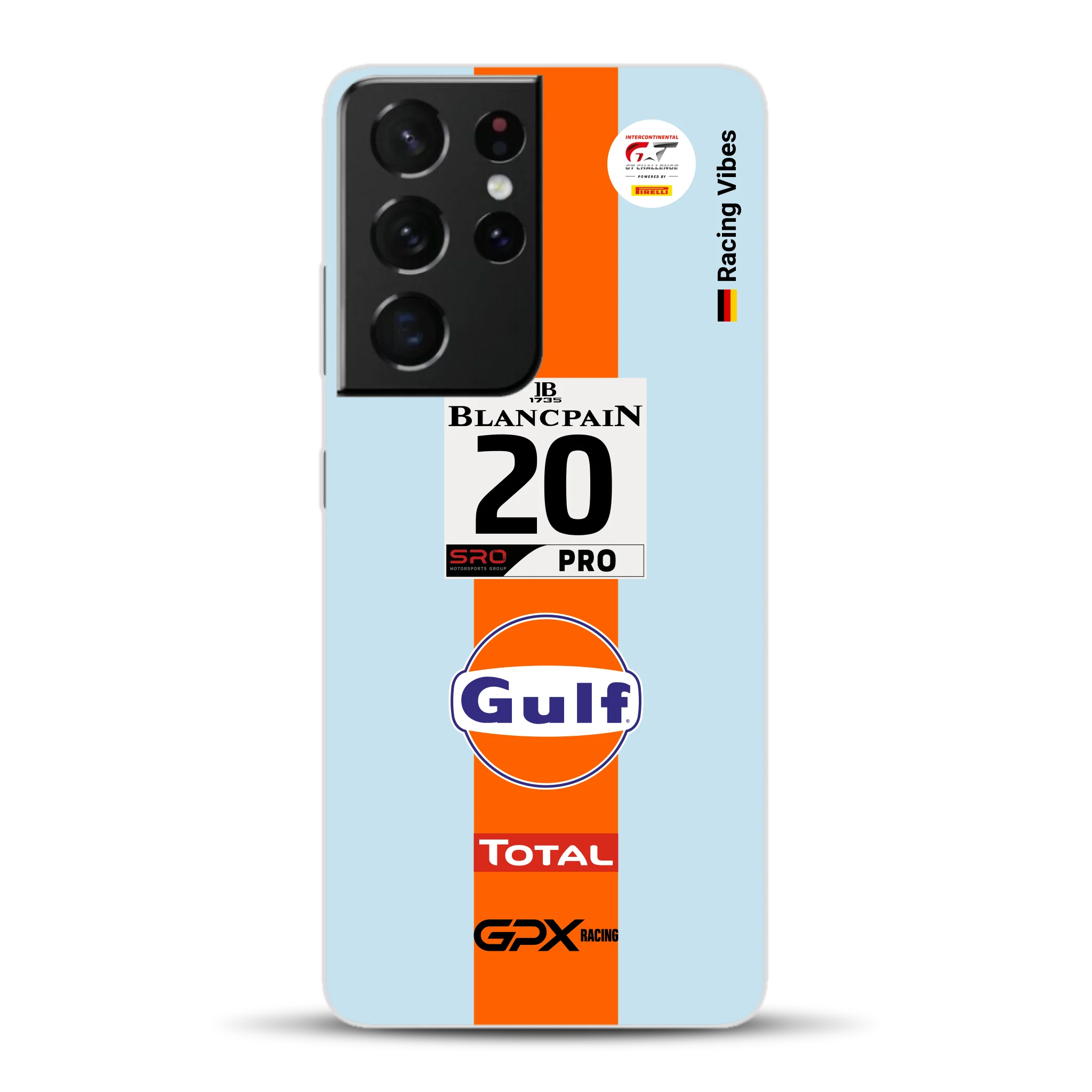 Gulf Porsche GT Livery - Individuelle Handyhülle für Samsung