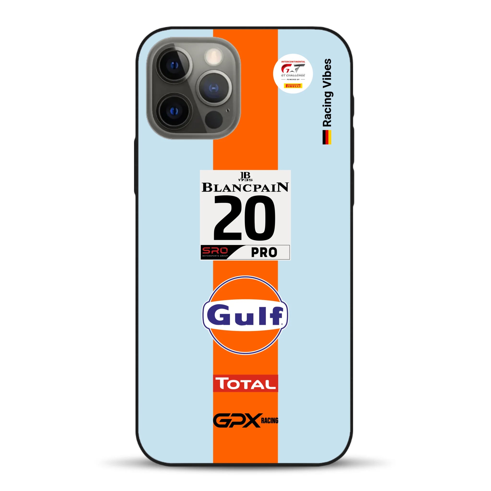 Gulf Porsche GT Livery - Individuelle Handyhülle für iPhone