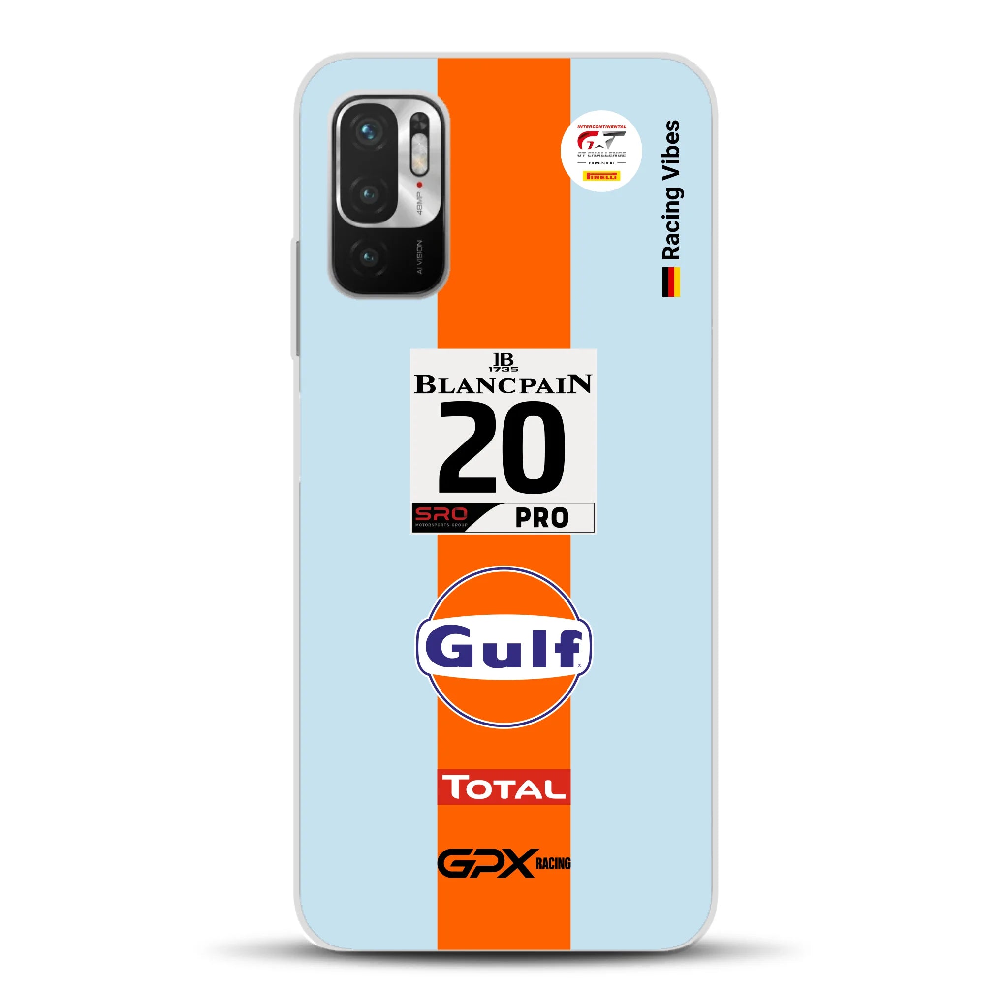 Gulf Porsche GT Livery - Individuelle Handyhülle für Xiaomi