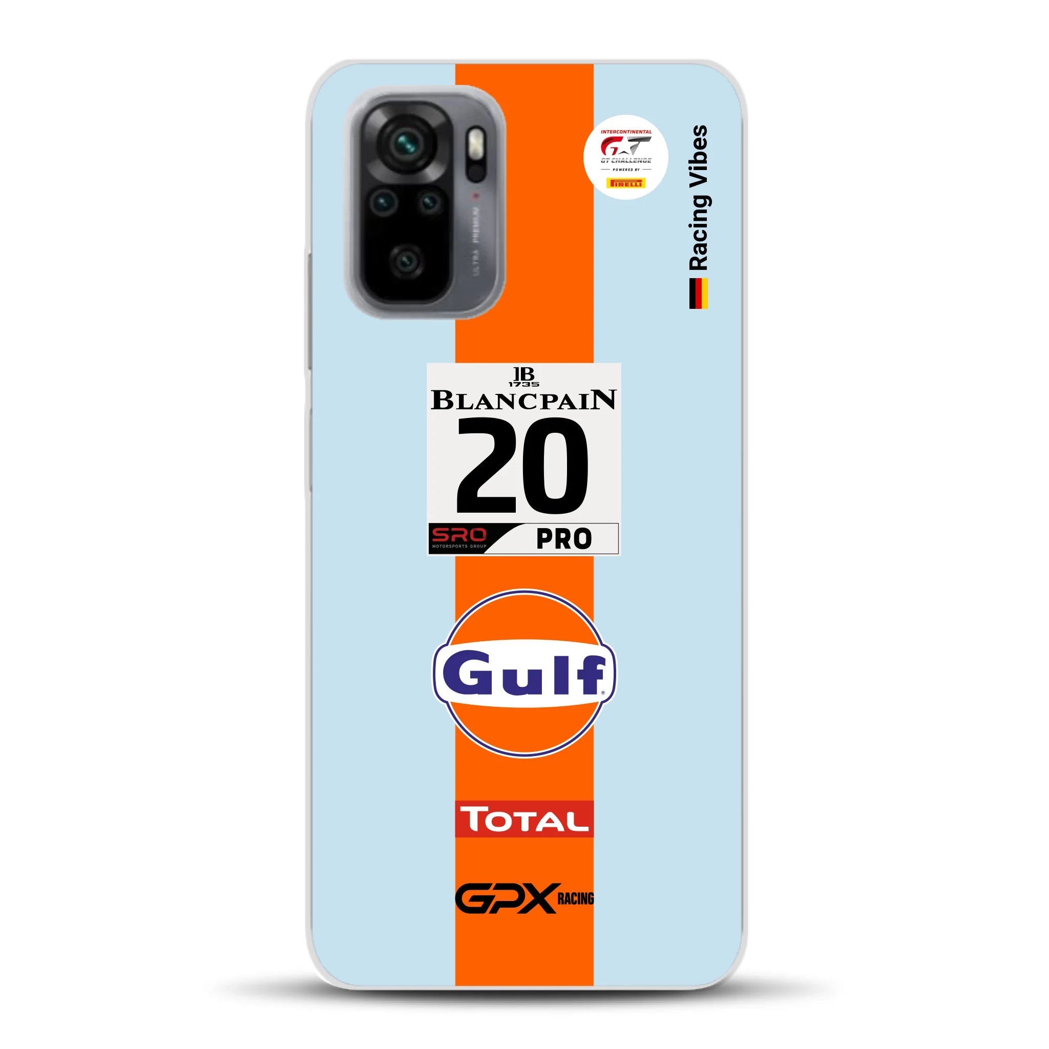 Gulf Porsche GT Livery - Individuelle Handyhülle für Xiaomi