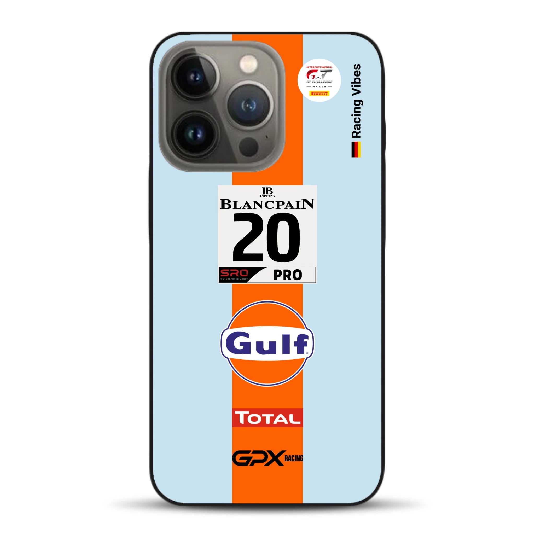Gulf Porsche GT Livery - Individuelle Handyhülle für iPhone