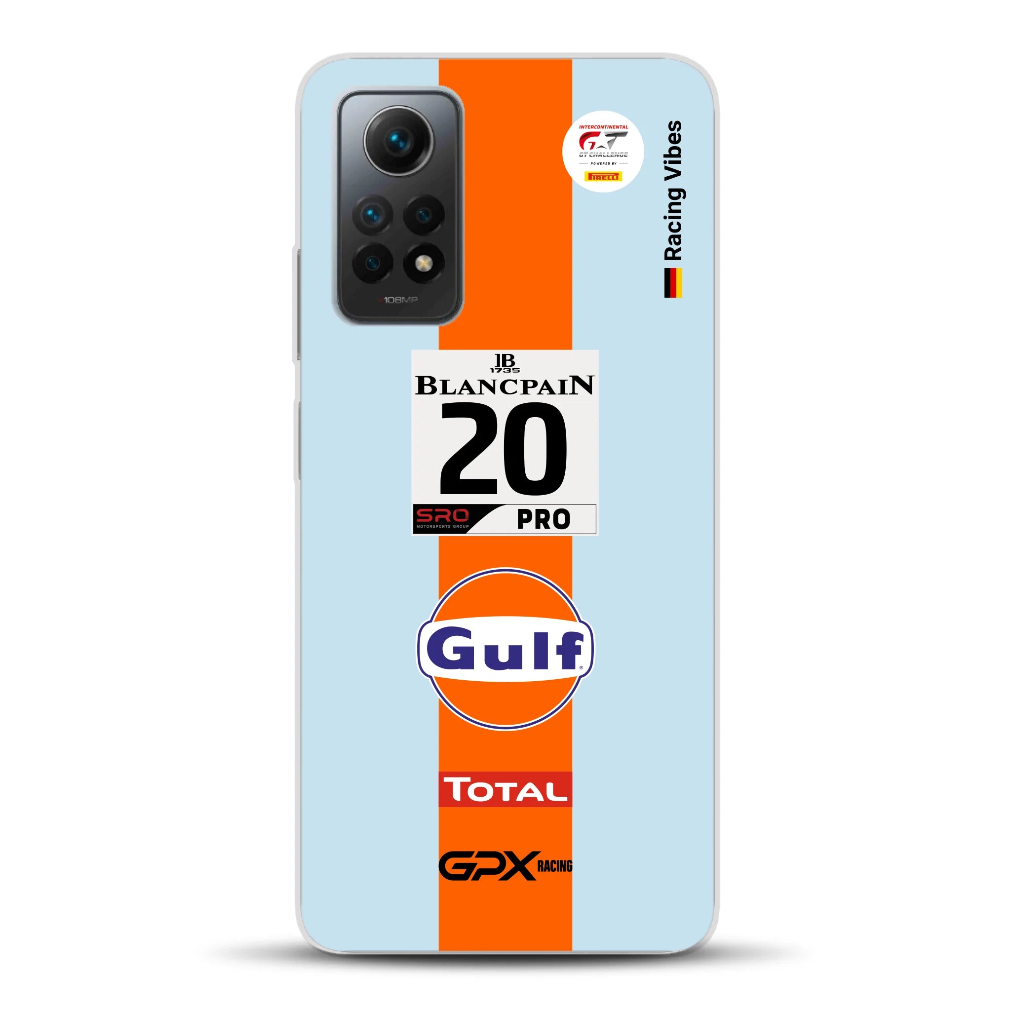 Gulf Porsche GT Livery - Custom phone case for Xiaomi