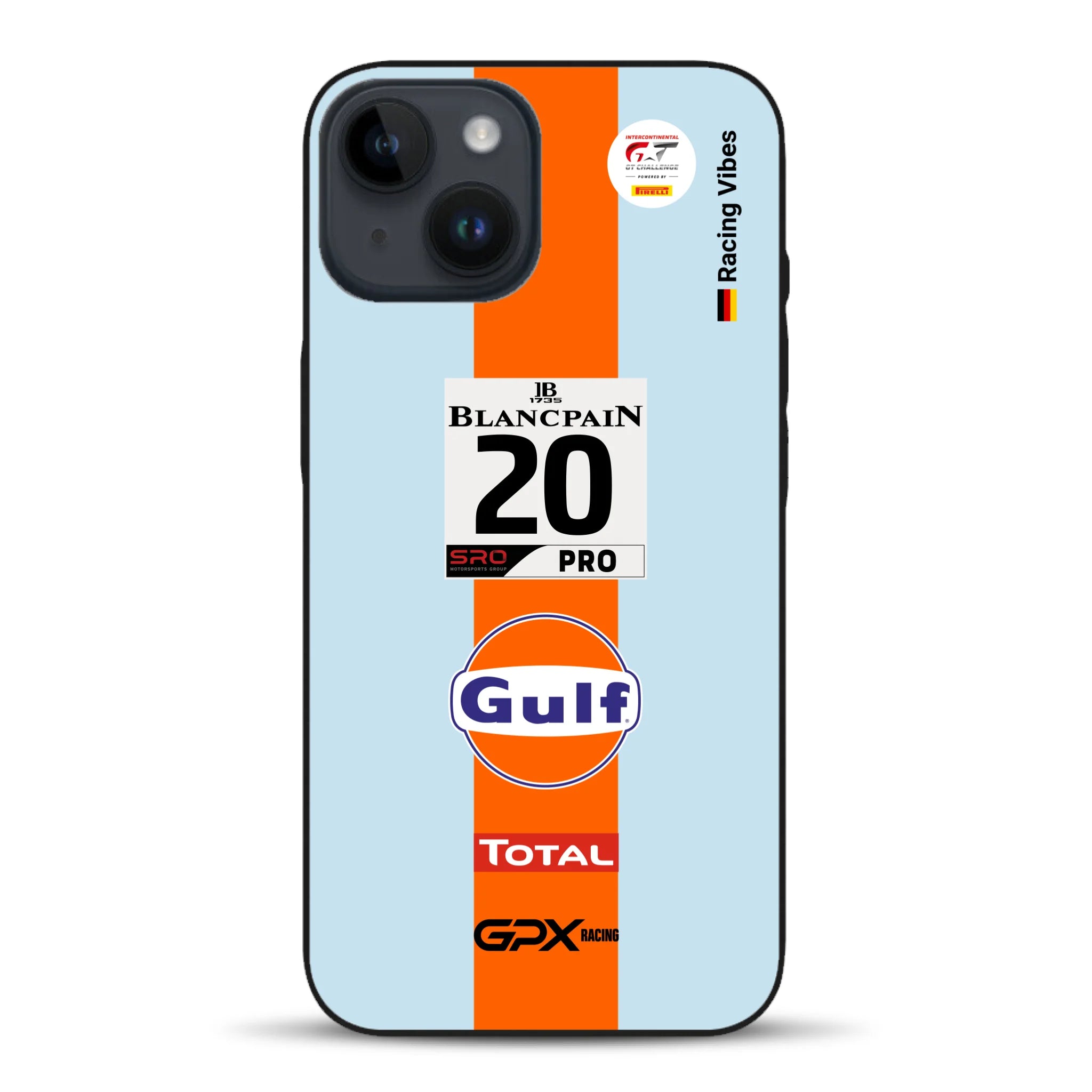 Gulf Porsche GT Livery - Individuelle Handyhülle für iPhone