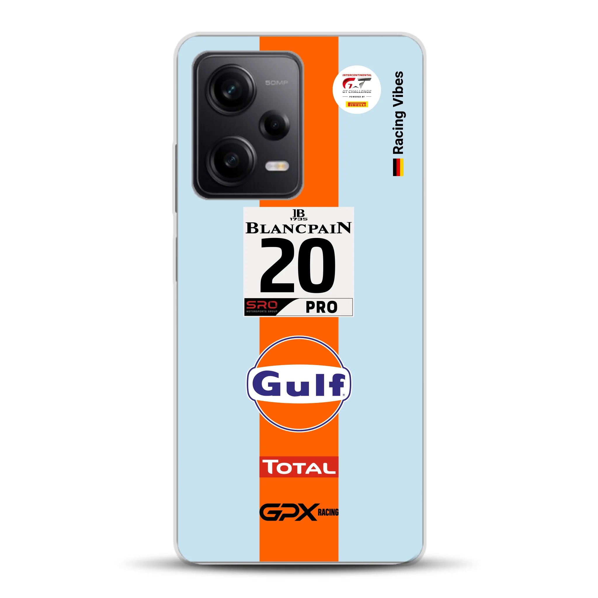 Gulf Porsche GT Livery - Individuelle Handyhülle für Xiaomi
