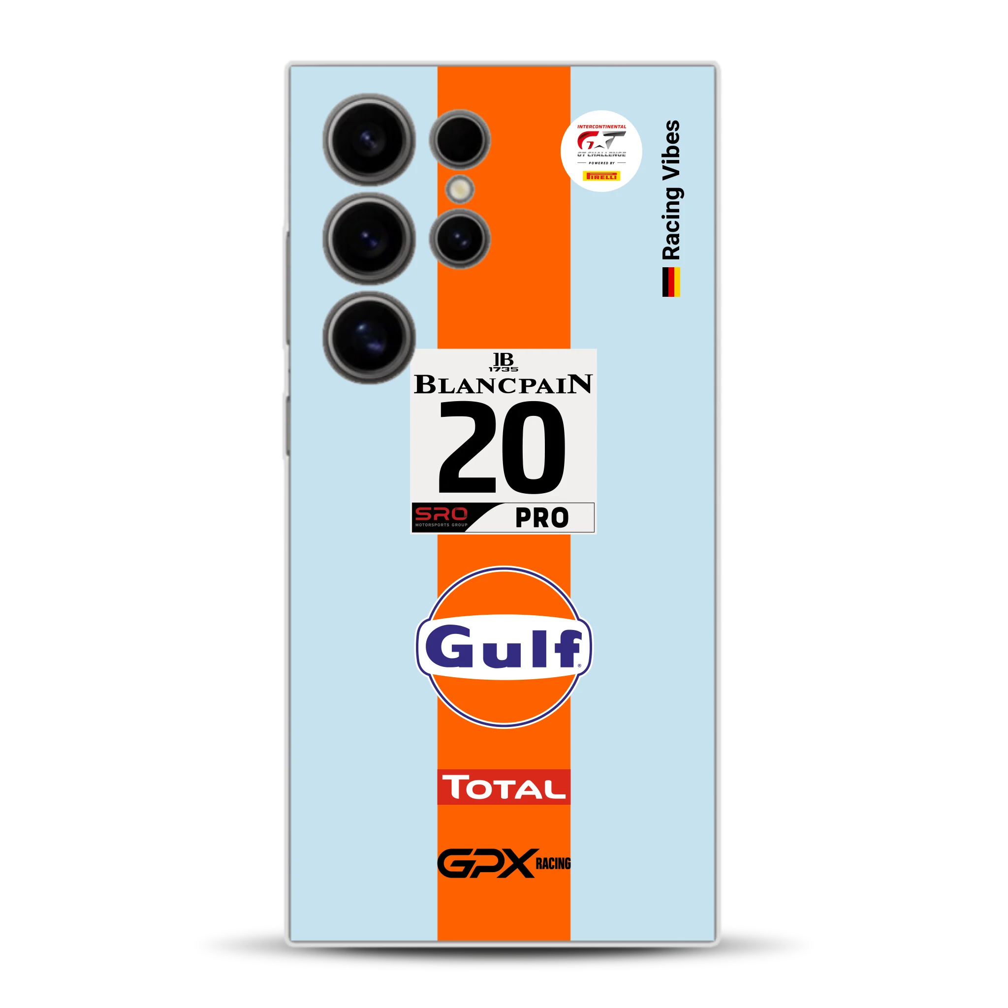 Gulf Porsche GT Livery - Custom phone case for Samsung