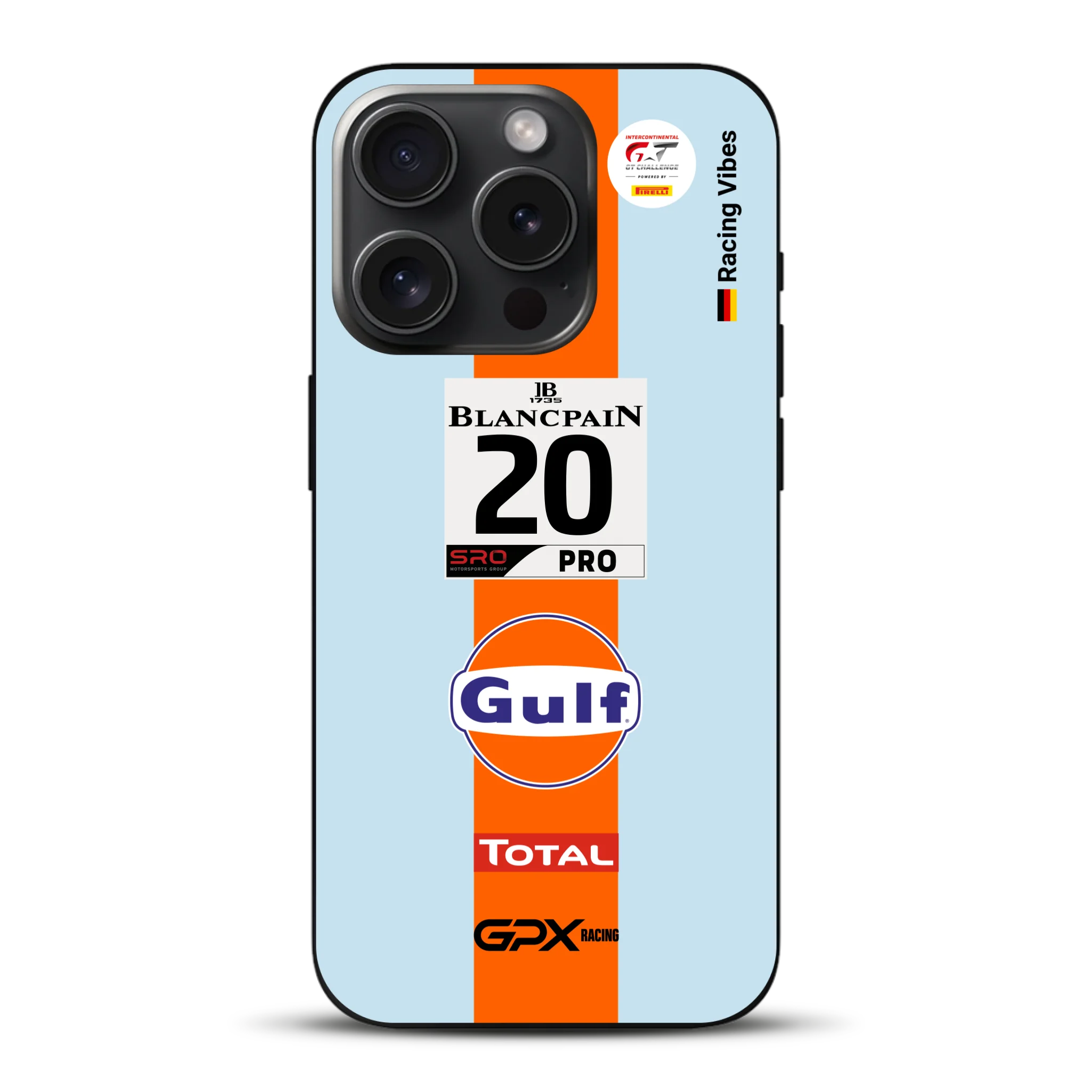 Gulf Porsche GT Livery - Individuelle Handyhülle für iPhone