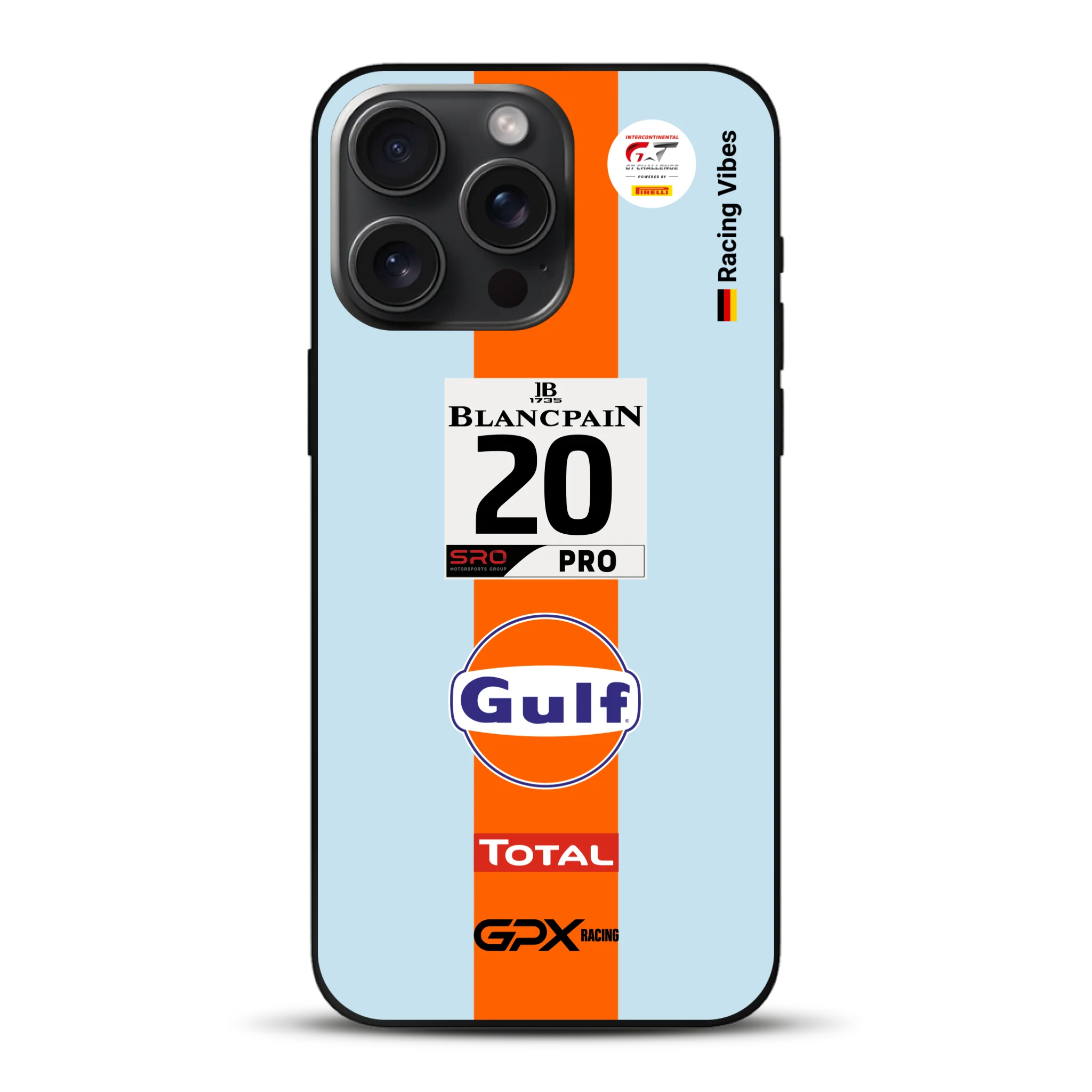 Gulf Porsche GT Livery - Individuelle Handyhülle für iPhone