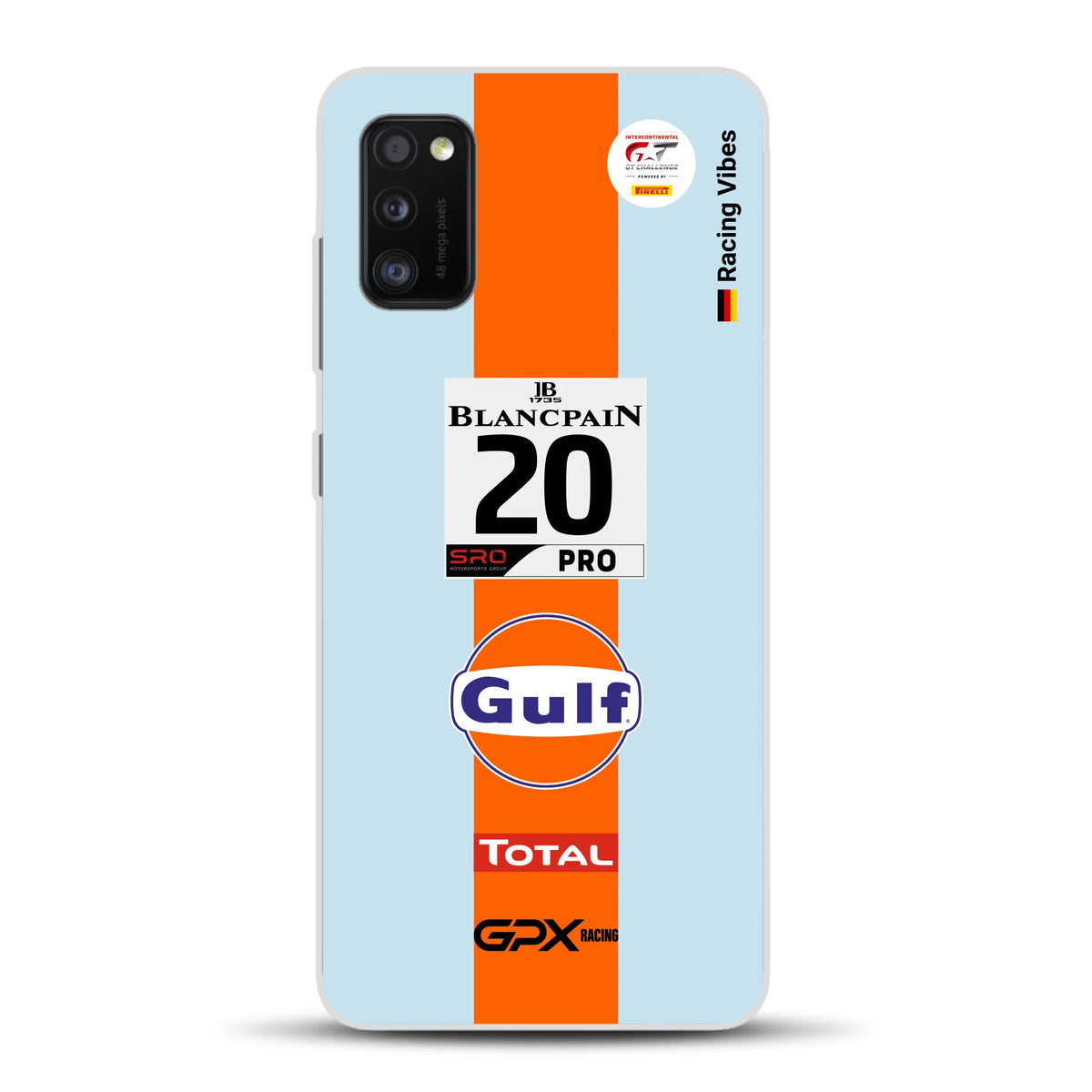 Gulf Porsche GT Livery - Custodia per cellulare personalizzata per Samsung