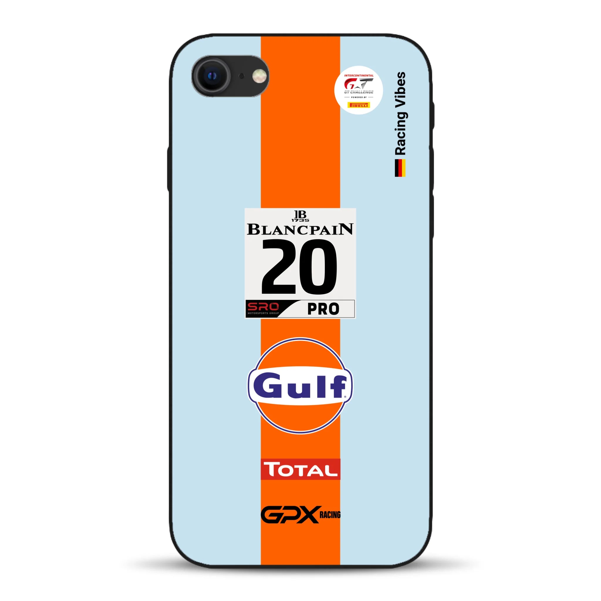 Gulf Porsche GT Livery - Individuelle Handyhülle für iPhone