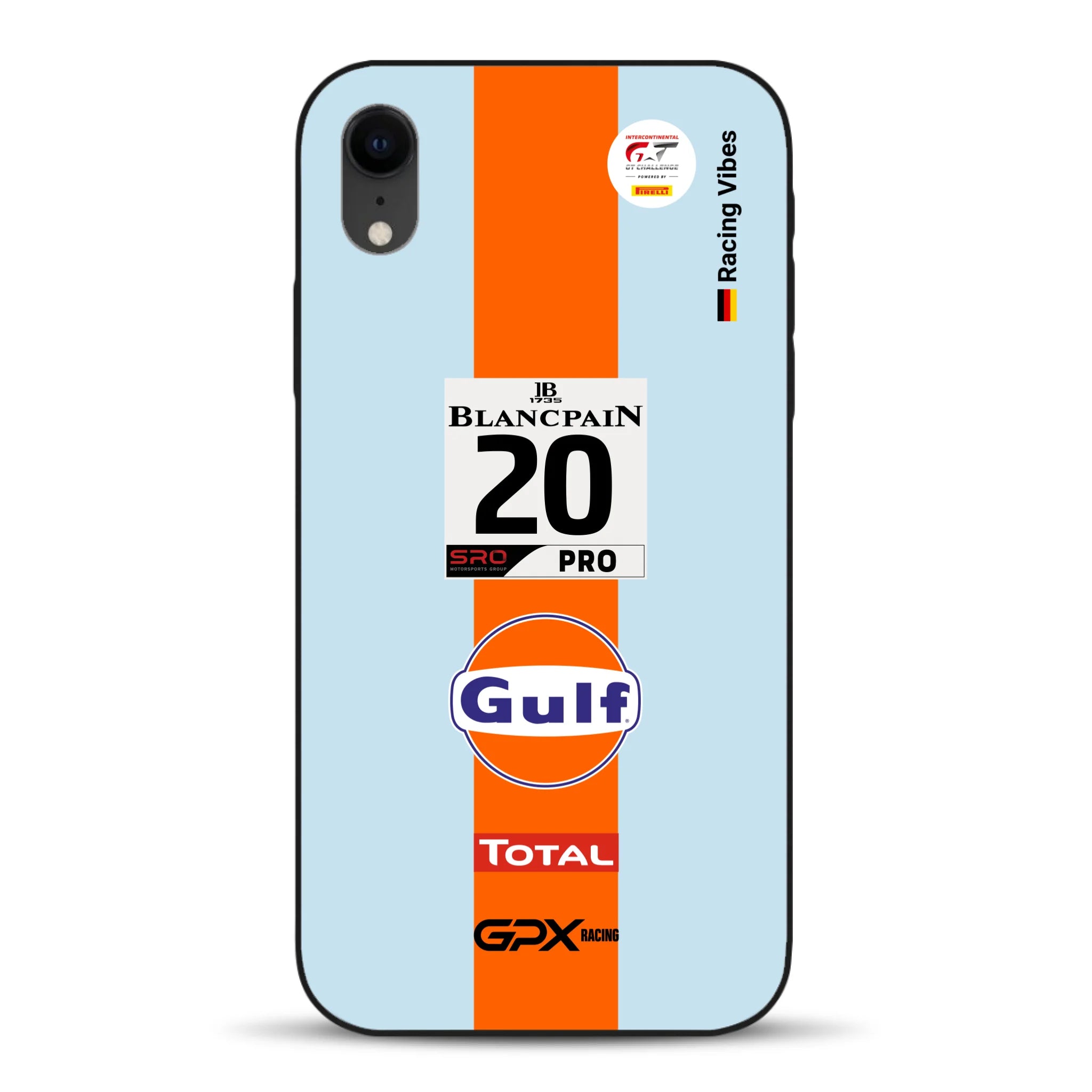 Gulf Porsche GT Livery - Individuelle Handyhülle für iPhone