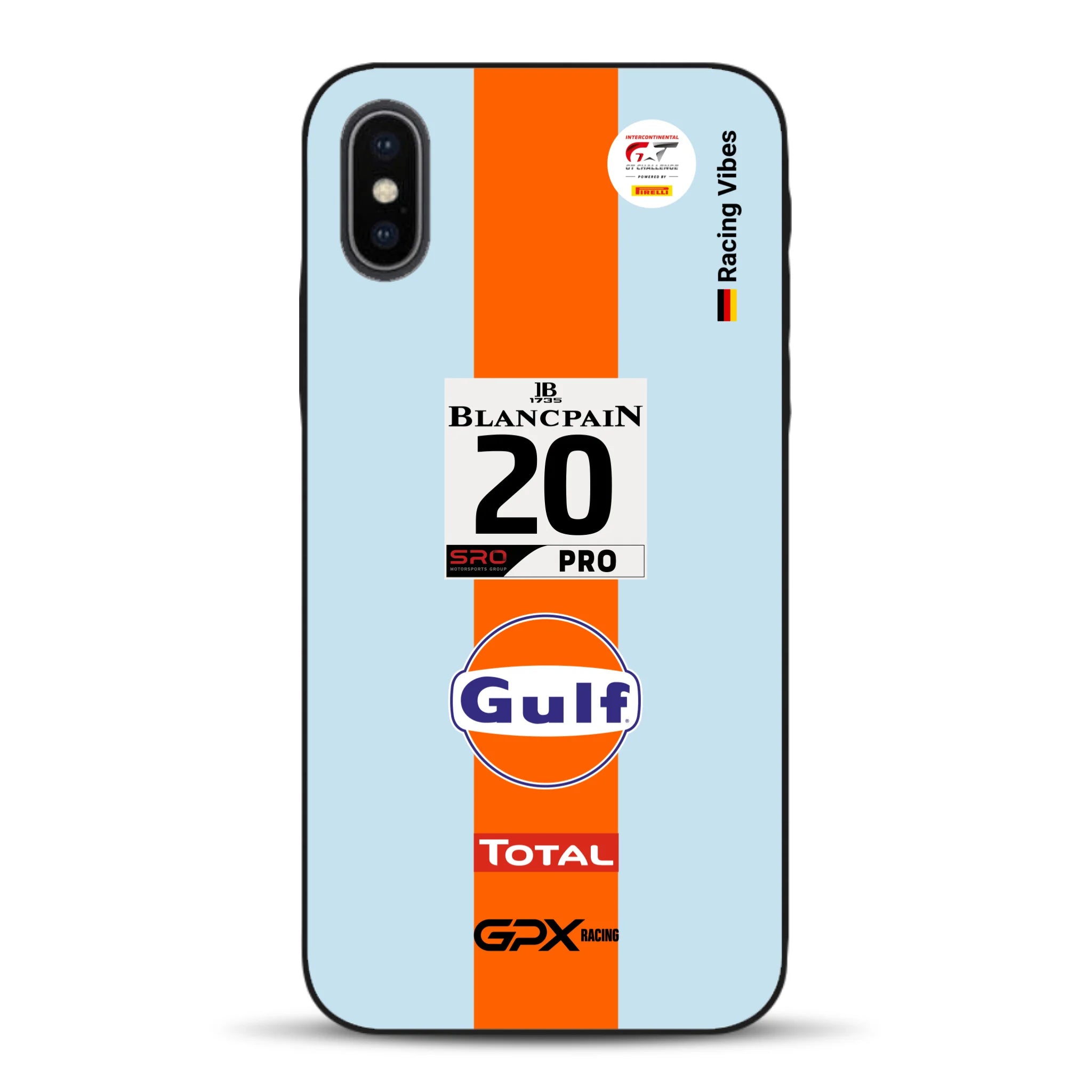 Gulf Porsche GT Livery - Individuelle Handyhülle für iPhone