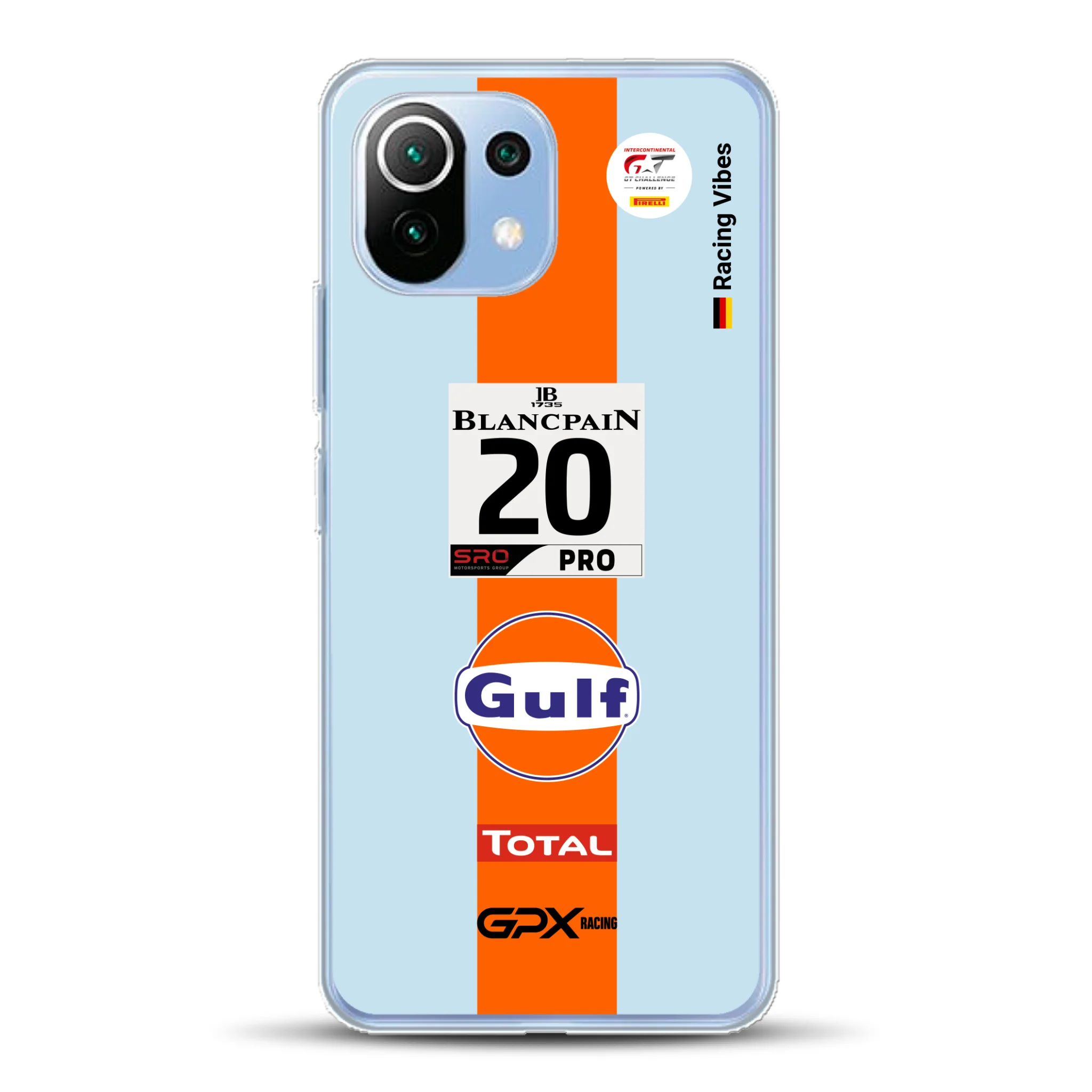 Gulf Porsche GT Livery - Individuelle Handyhülle für Xiaomi