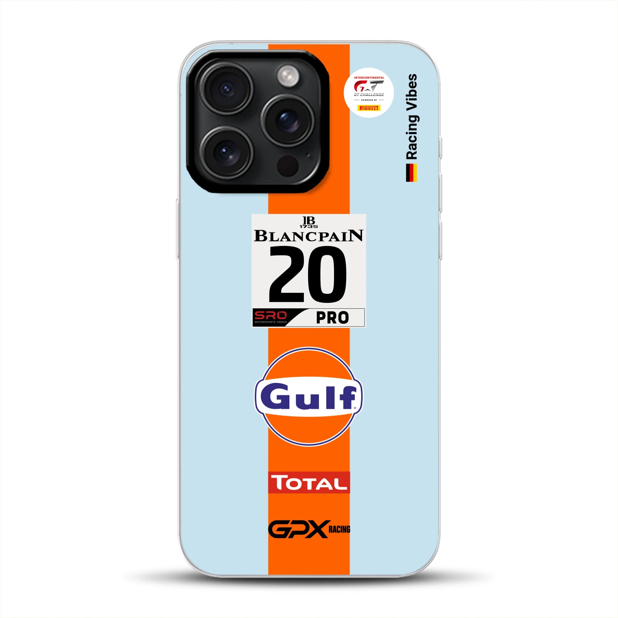 Gulf Porsche GT Livery - Individuelle Handyhülle für iPhone