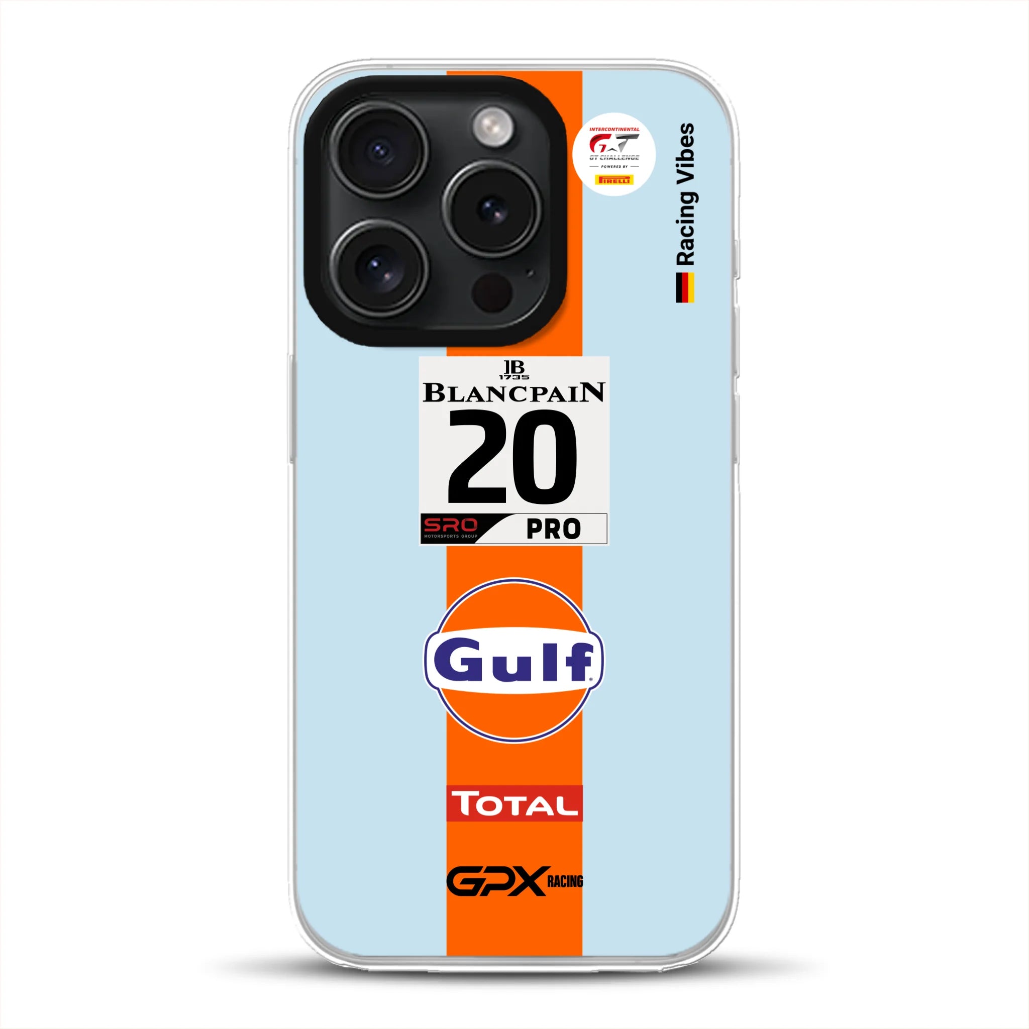 Gulf Porsche GT Livery - Individuelle Handyhülle für iPhone