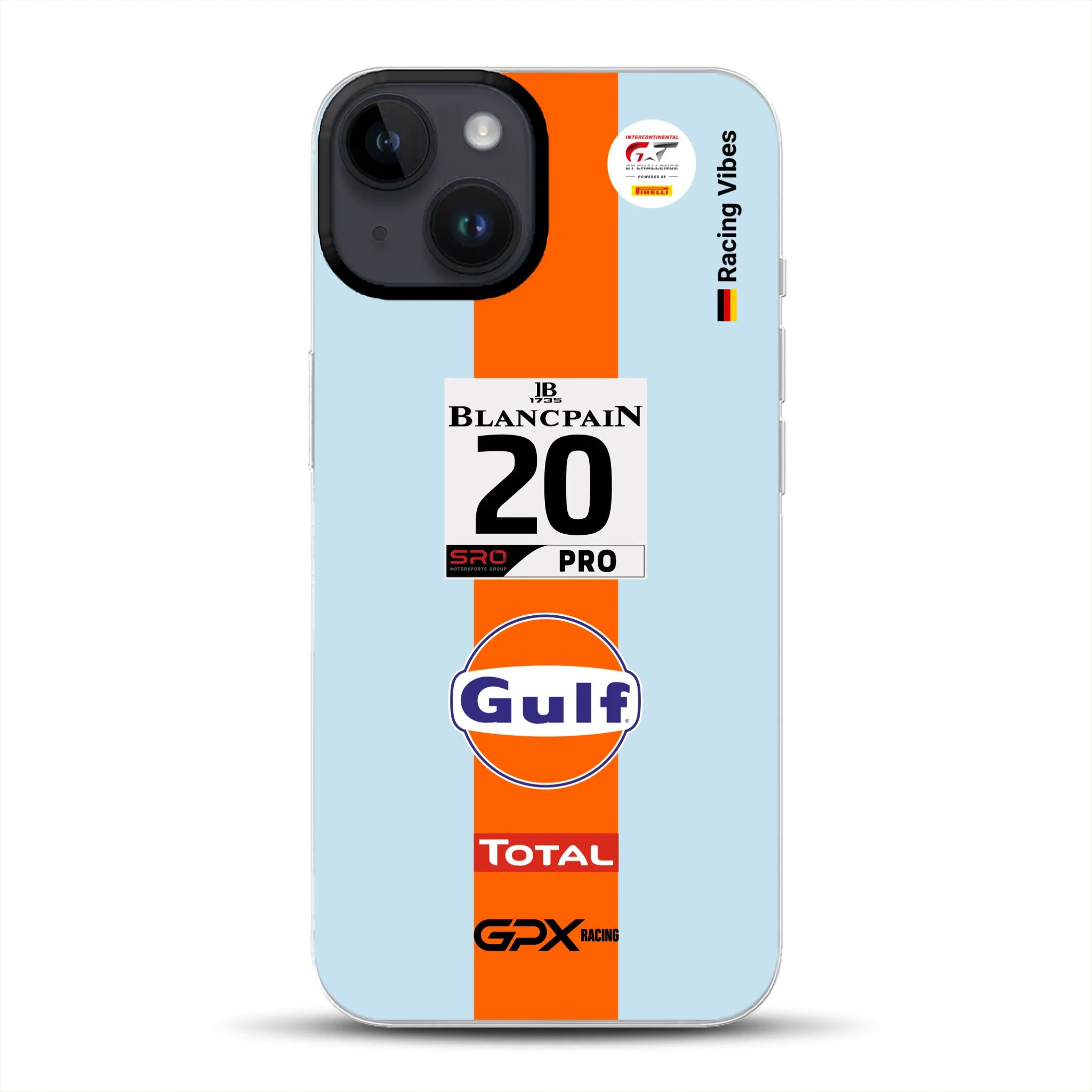 Gulf Porsche GT Livery - Individuelle Handyhülle für iPhone