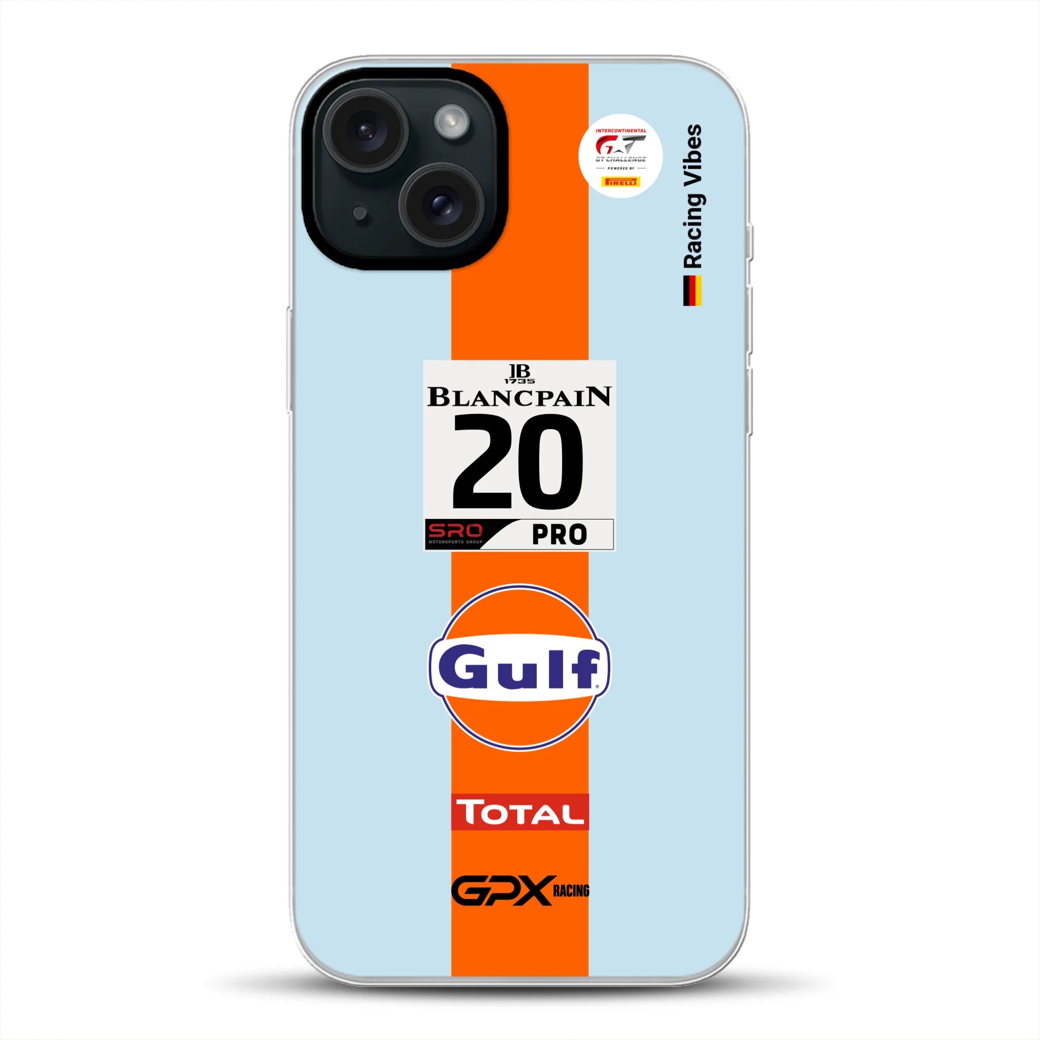 Gulf Porsche GT Livery - Individuelle Handyhülle für iPhone