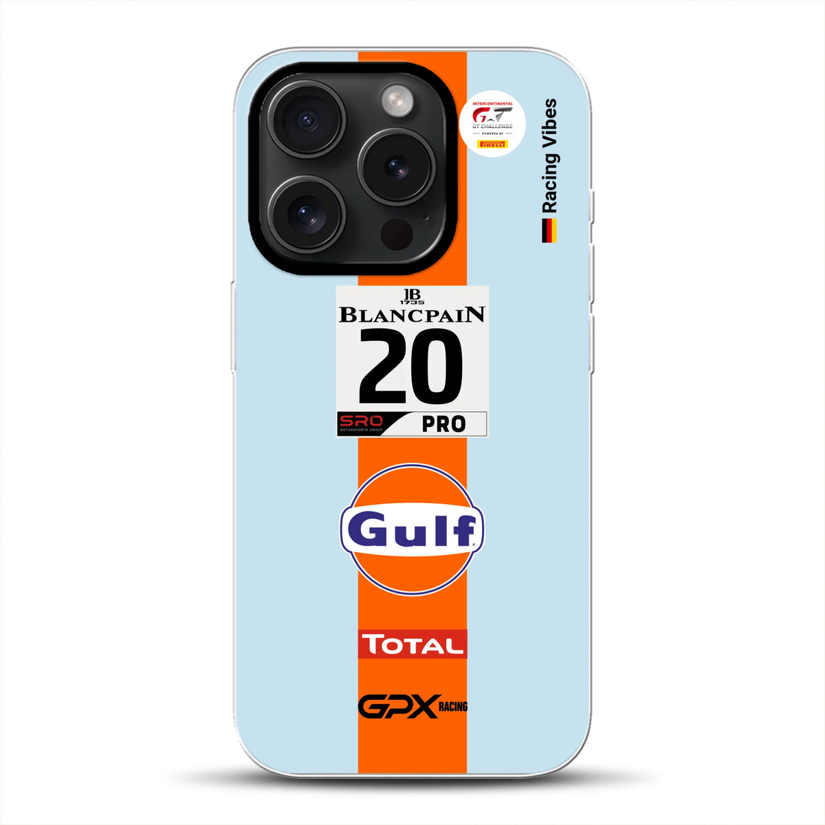 Gulf Porsche GT Livery - Individuelle Handyhülle für iPhone