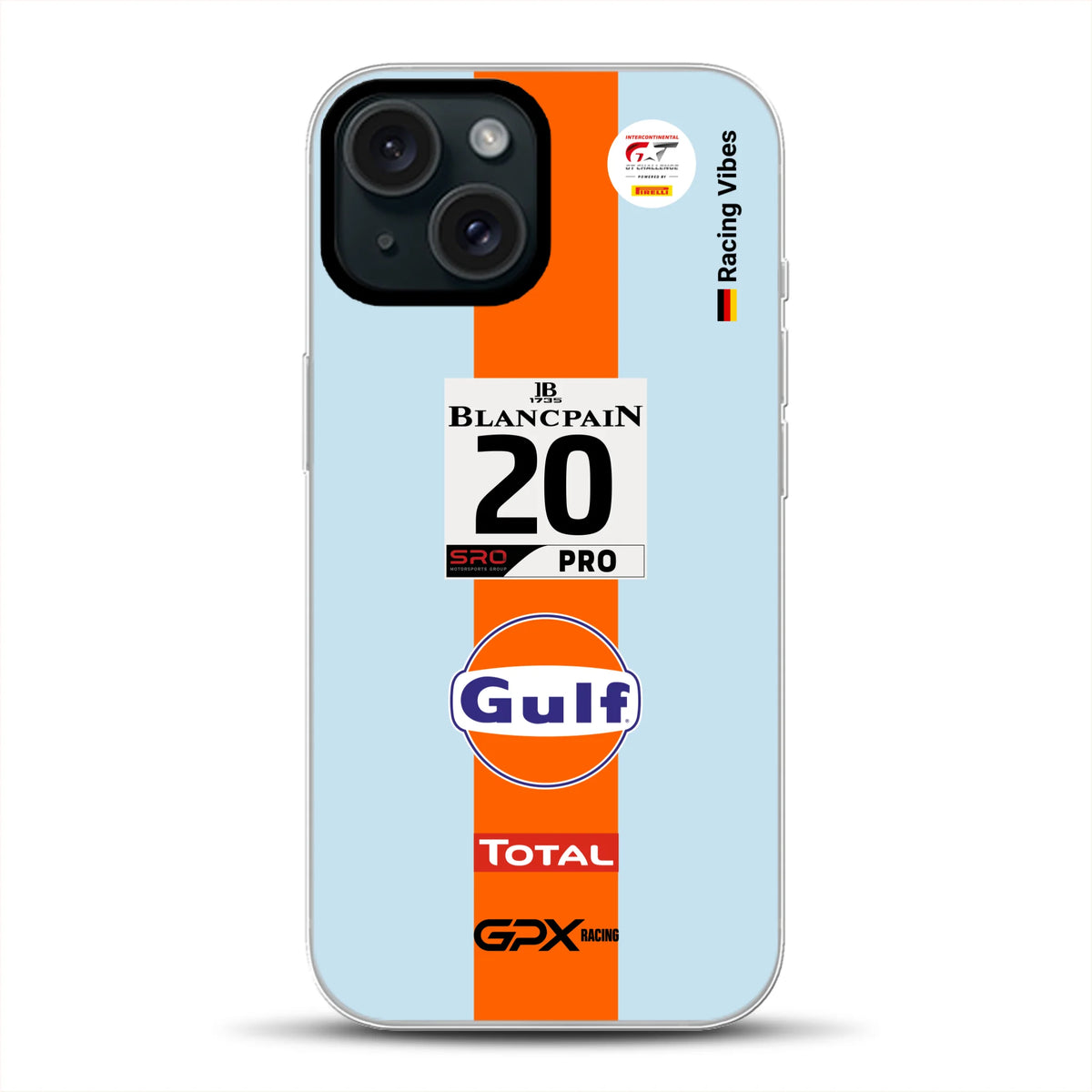 Gulf Porsche GT Livery - Individuelle Handyhülle für iPhone