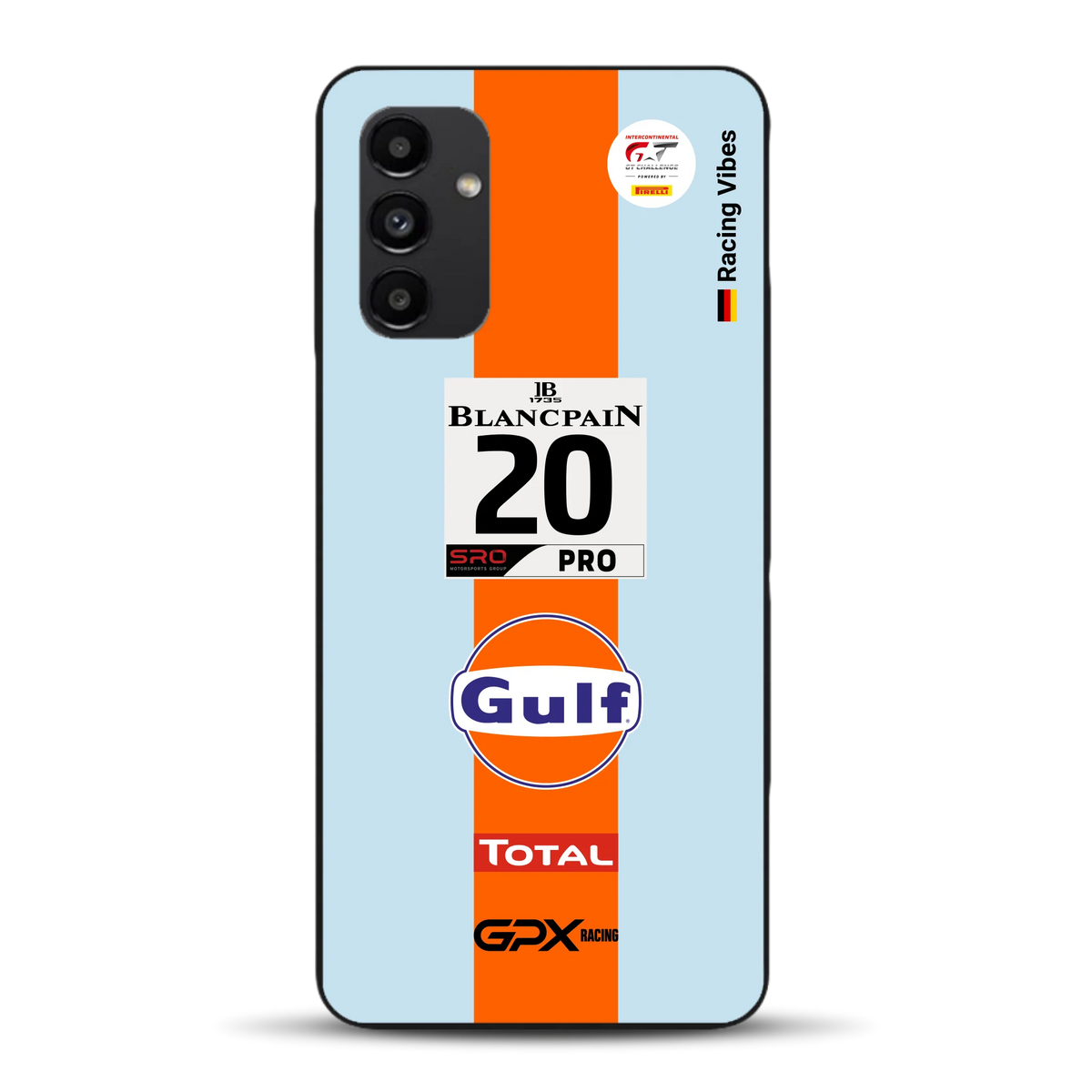 Gulf Porsche GT Livery - Custodia per cellulare personalizzata per Samsung