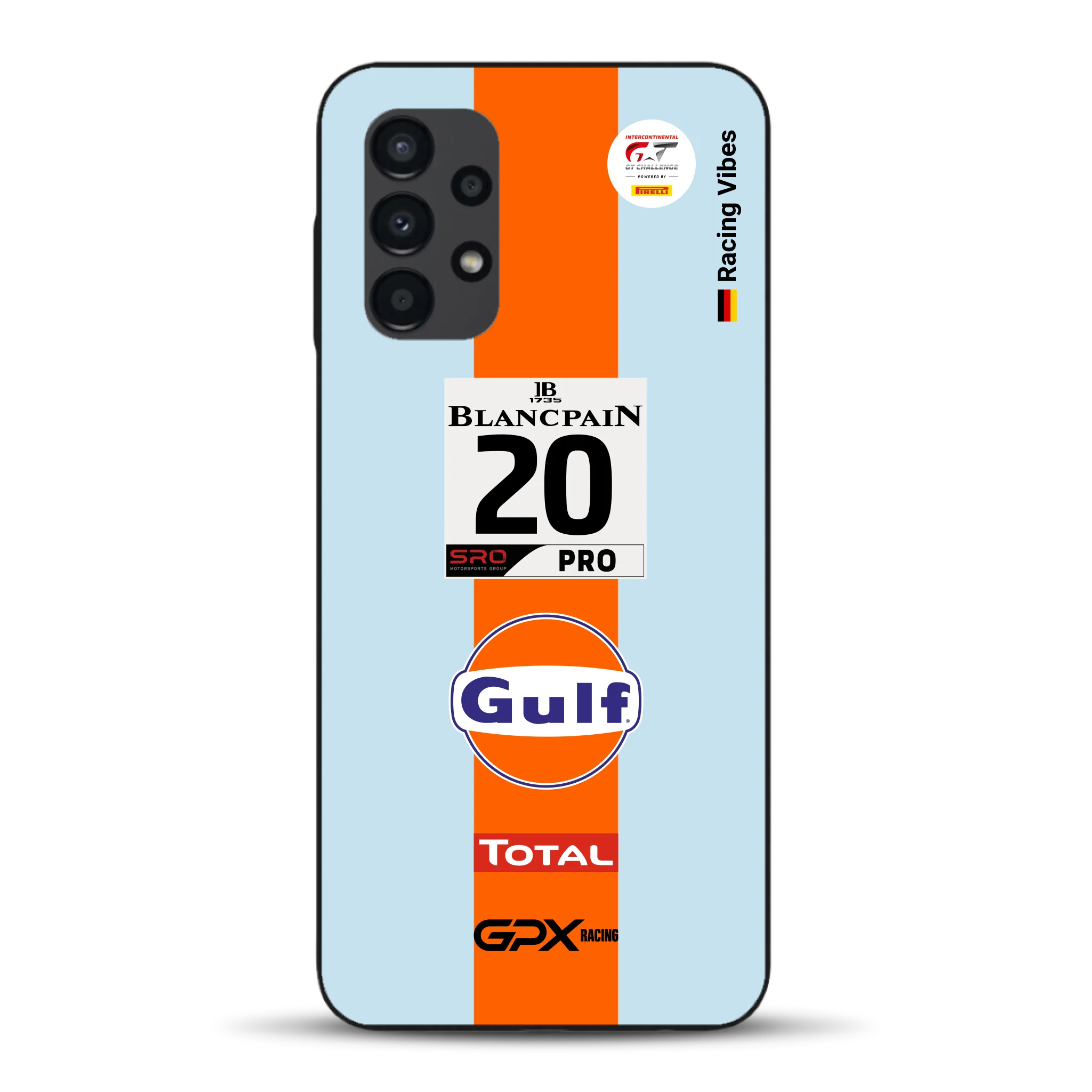 Gulf Porsche GT Livery - Custodia per cellulare personalizzata per Samsung