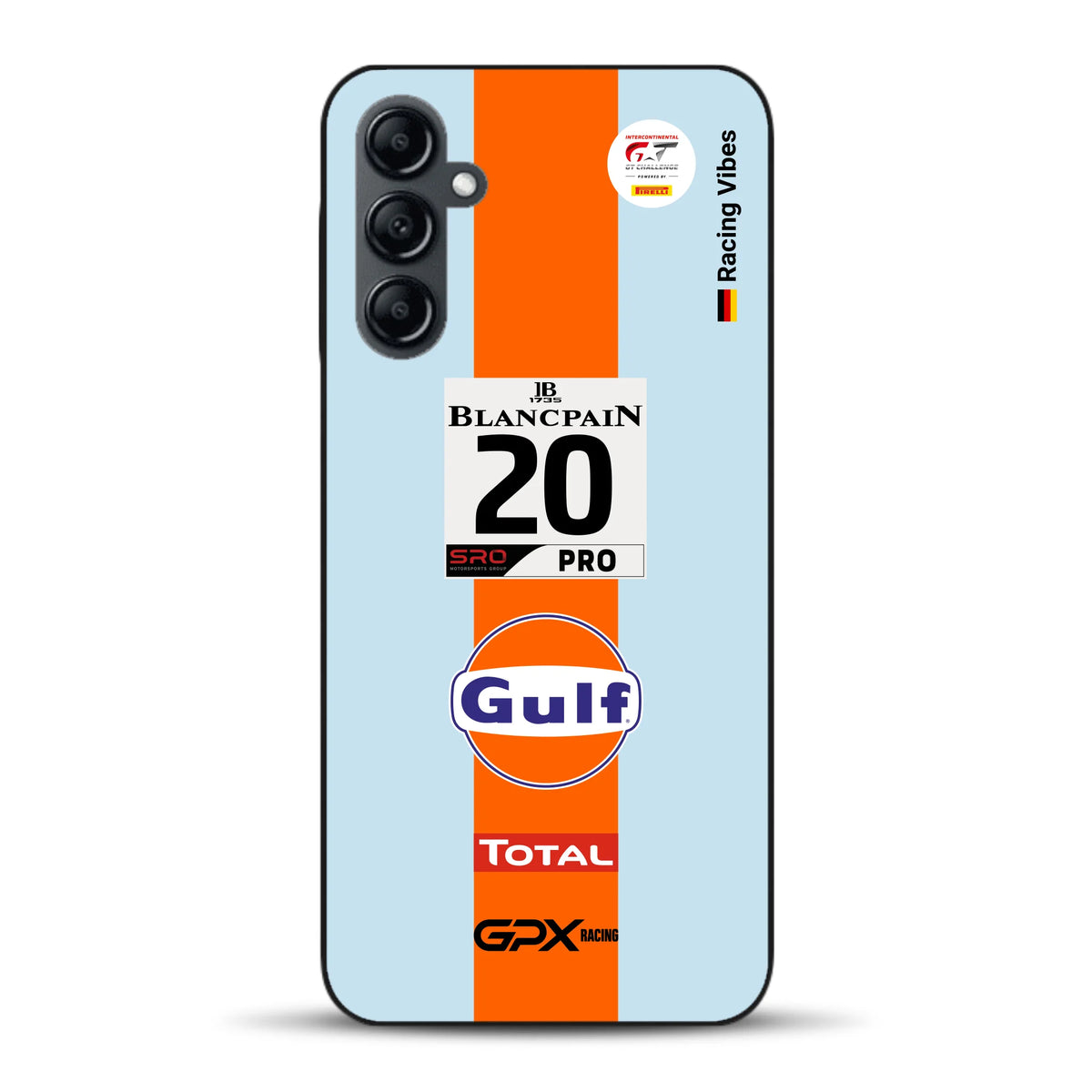Gulf Porsche GT Livery - Custodia per cellulare personalizzata per Samsung