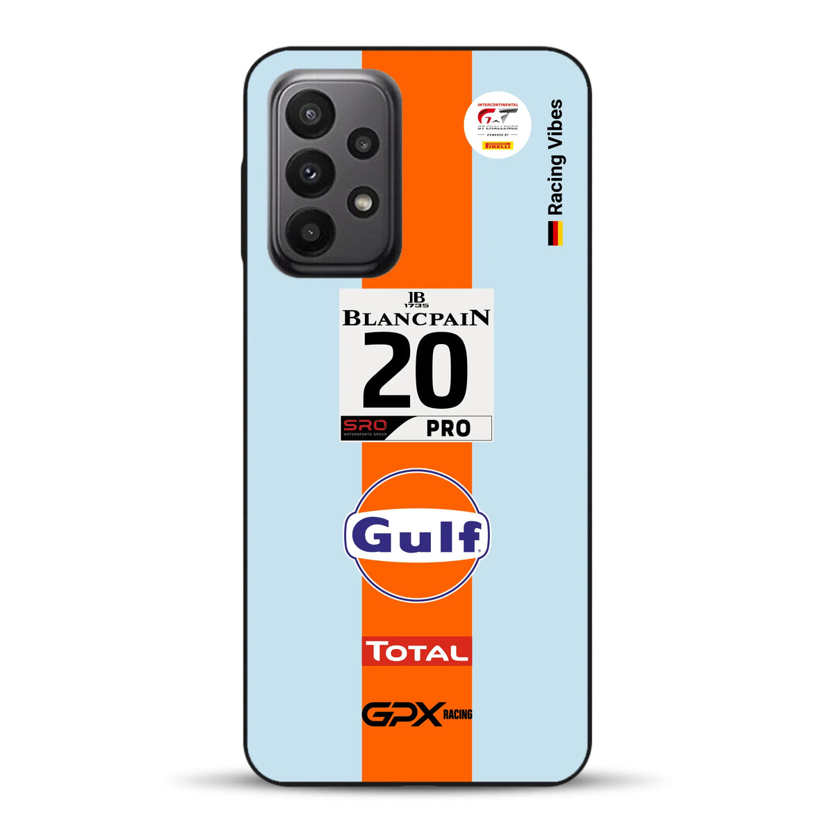Gulf Porsche GT Livery - Custodia per cellulare personalizzata per Samsung