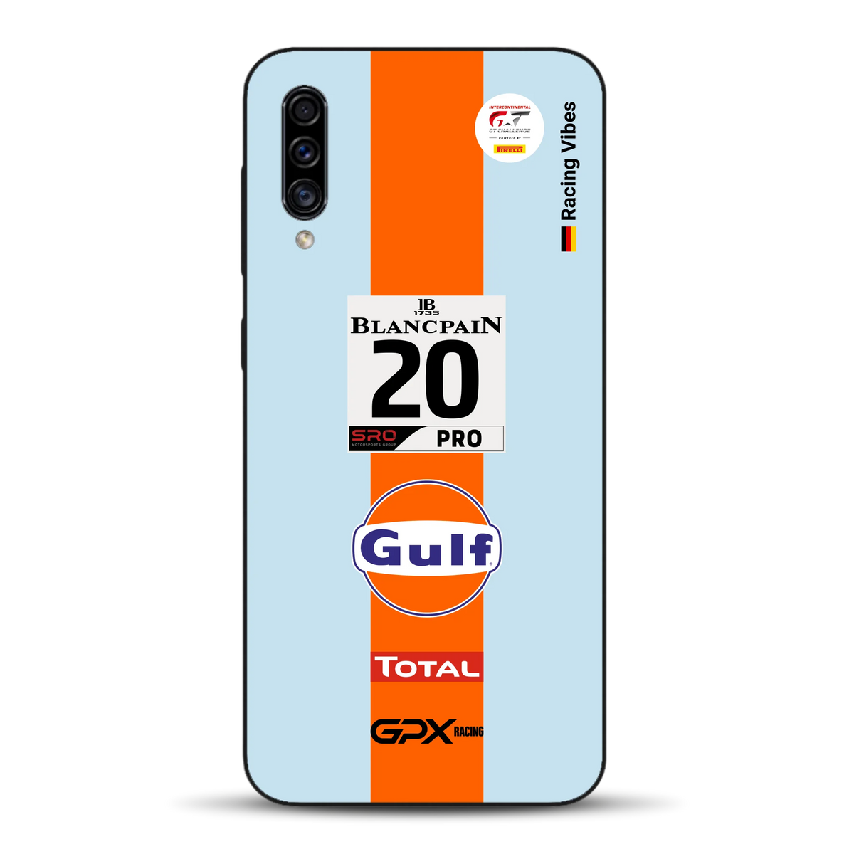 Gulf Porsche GT Livery - Custodia per cellulare personalizzata per Samsung