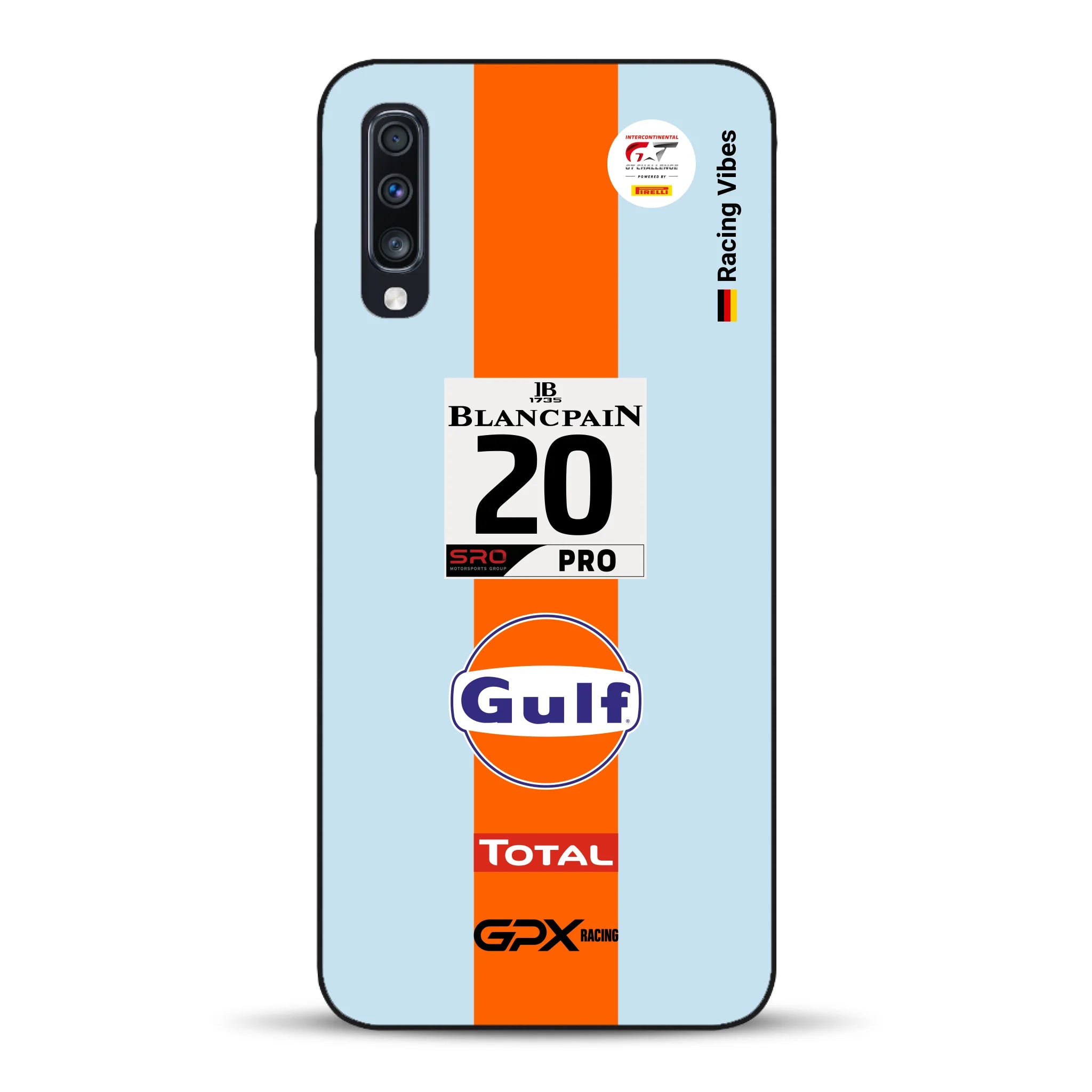 Gulf Porsche GT Livery - Custodia per cellulare personalizzata per Samsung