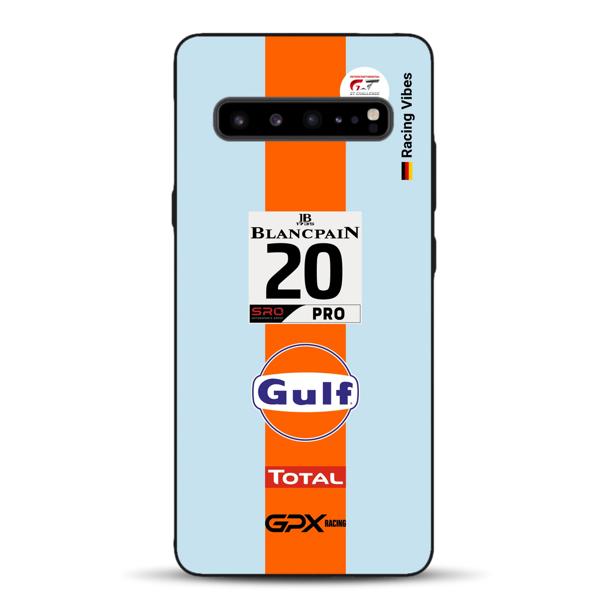 Gulf Porsche GT Livery - Custodia per cellulare personalizzata per Samsung