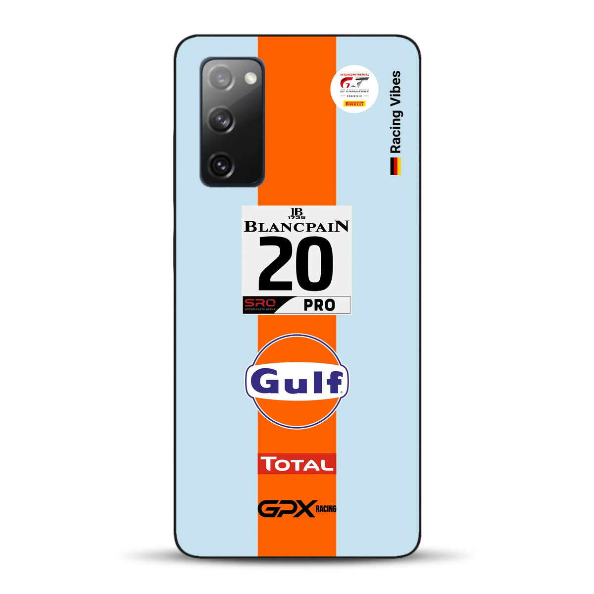 Gulf Porsche GT Livery - Custodia per cellulare personalizzata per Samsung
