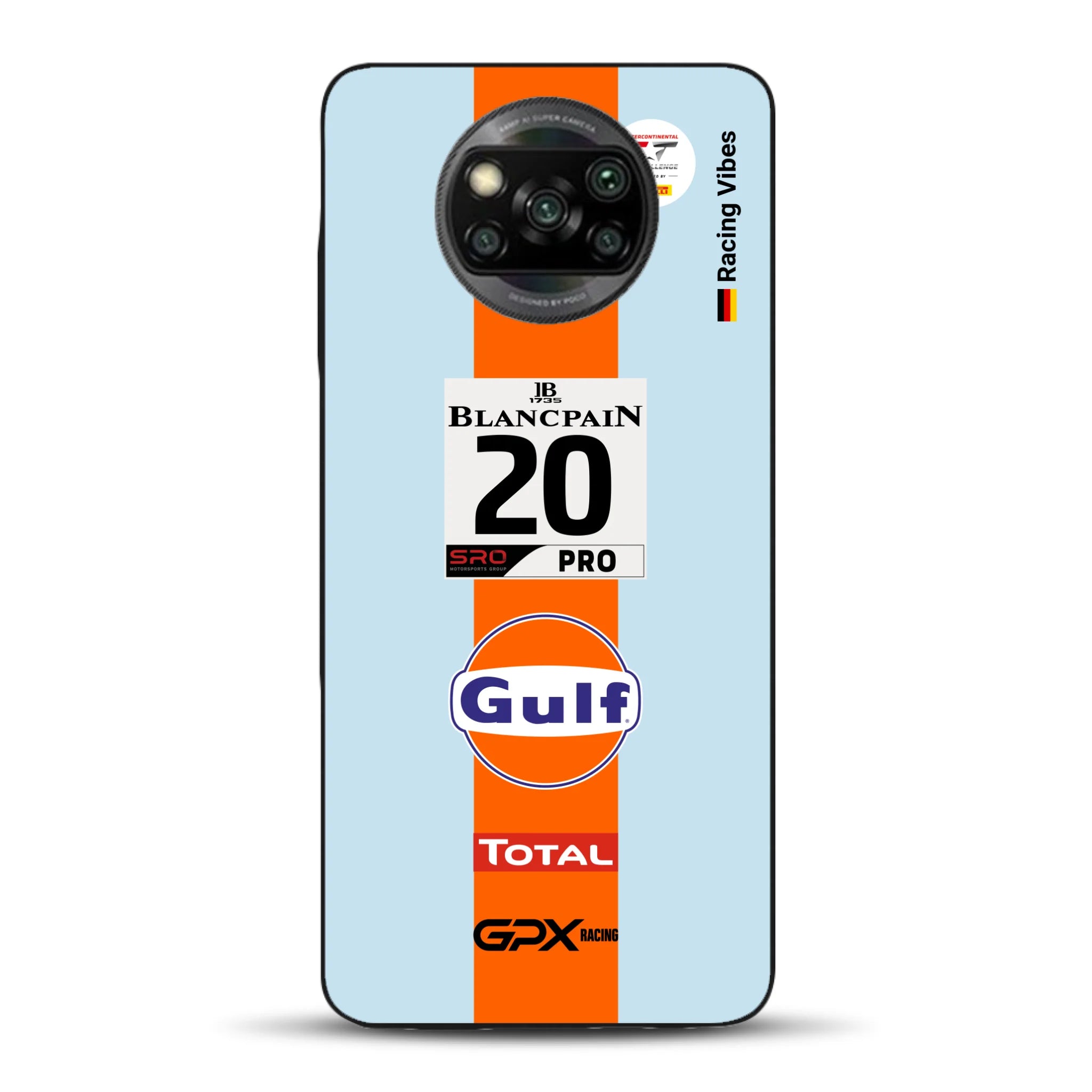 Gulf Porsche GT Livery - Individuelle Handyhülle für Xiaomi