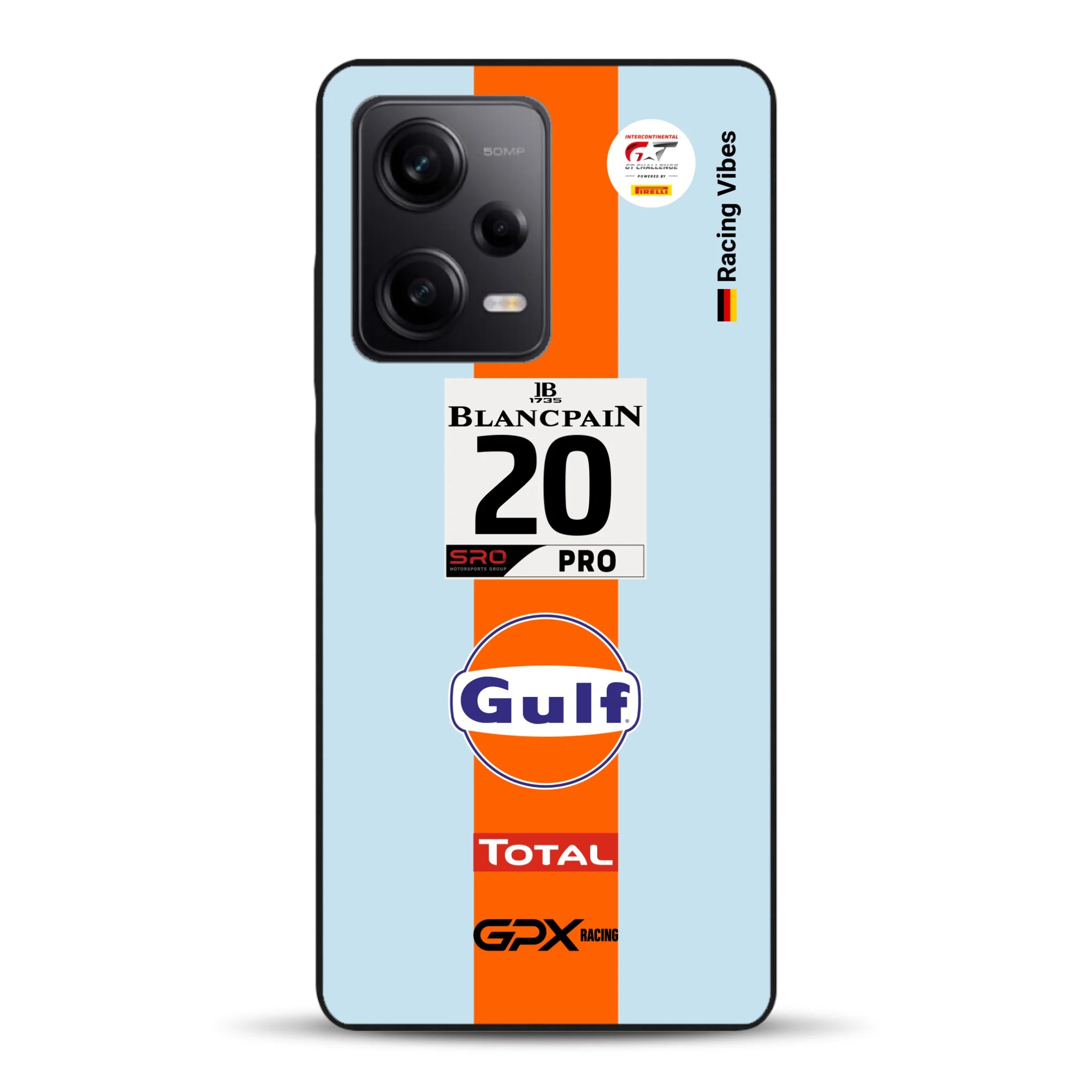 Gulf Porsche GT Livery - Custom phone case for Xiaomi