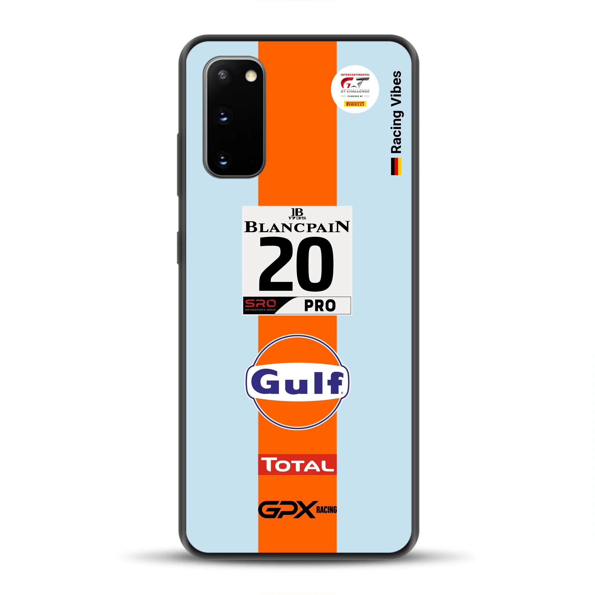 Gulf Porsche GT Livery - Custodia per cellulare personalizzata per Samsung
