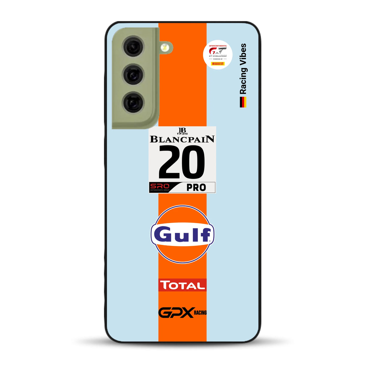 Gulf Porsche GT Livery - Custodia per cellulare personalizzata per Samsung