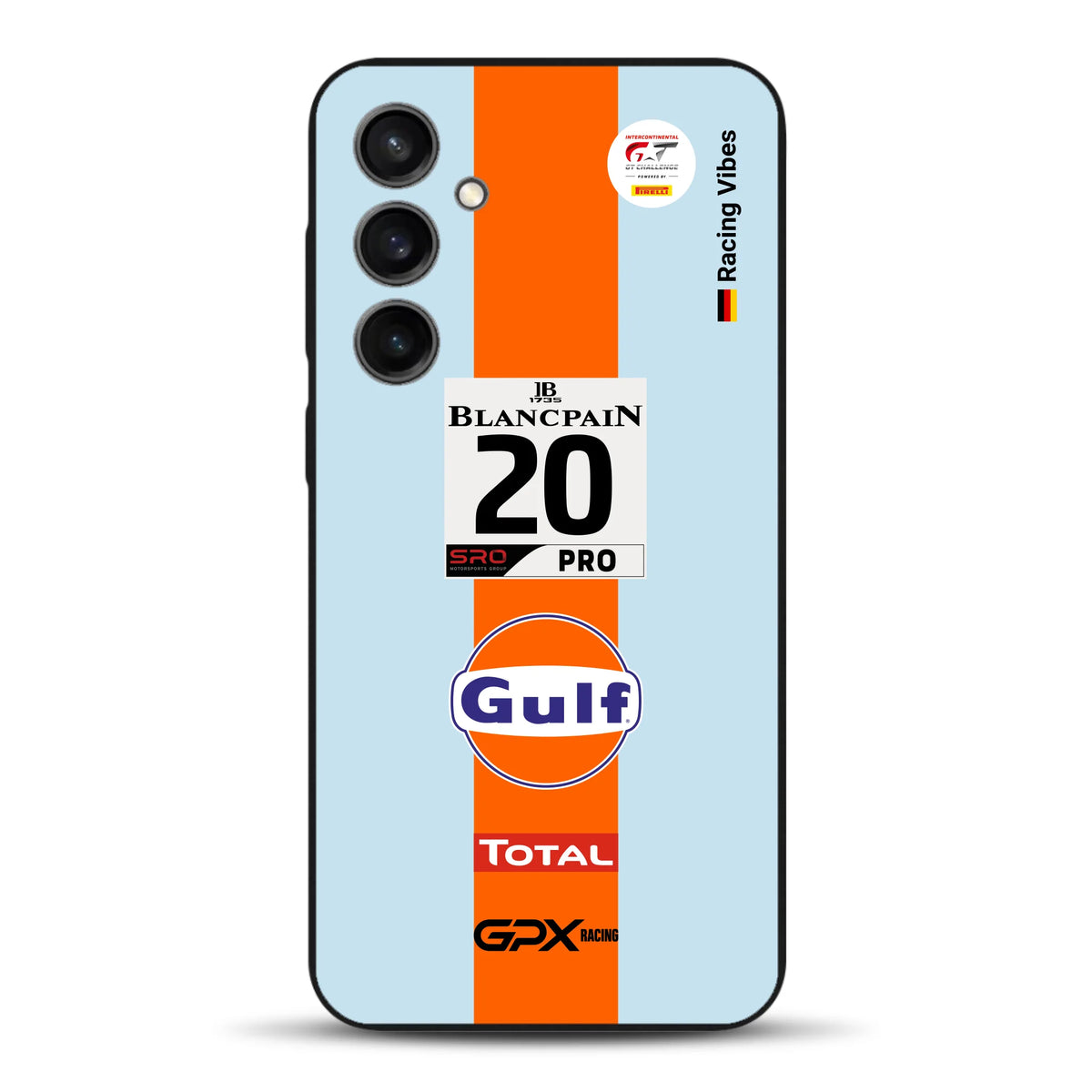 Gulf Porsche GT Livery - Custodia per cellulare personalizzata per Samsung