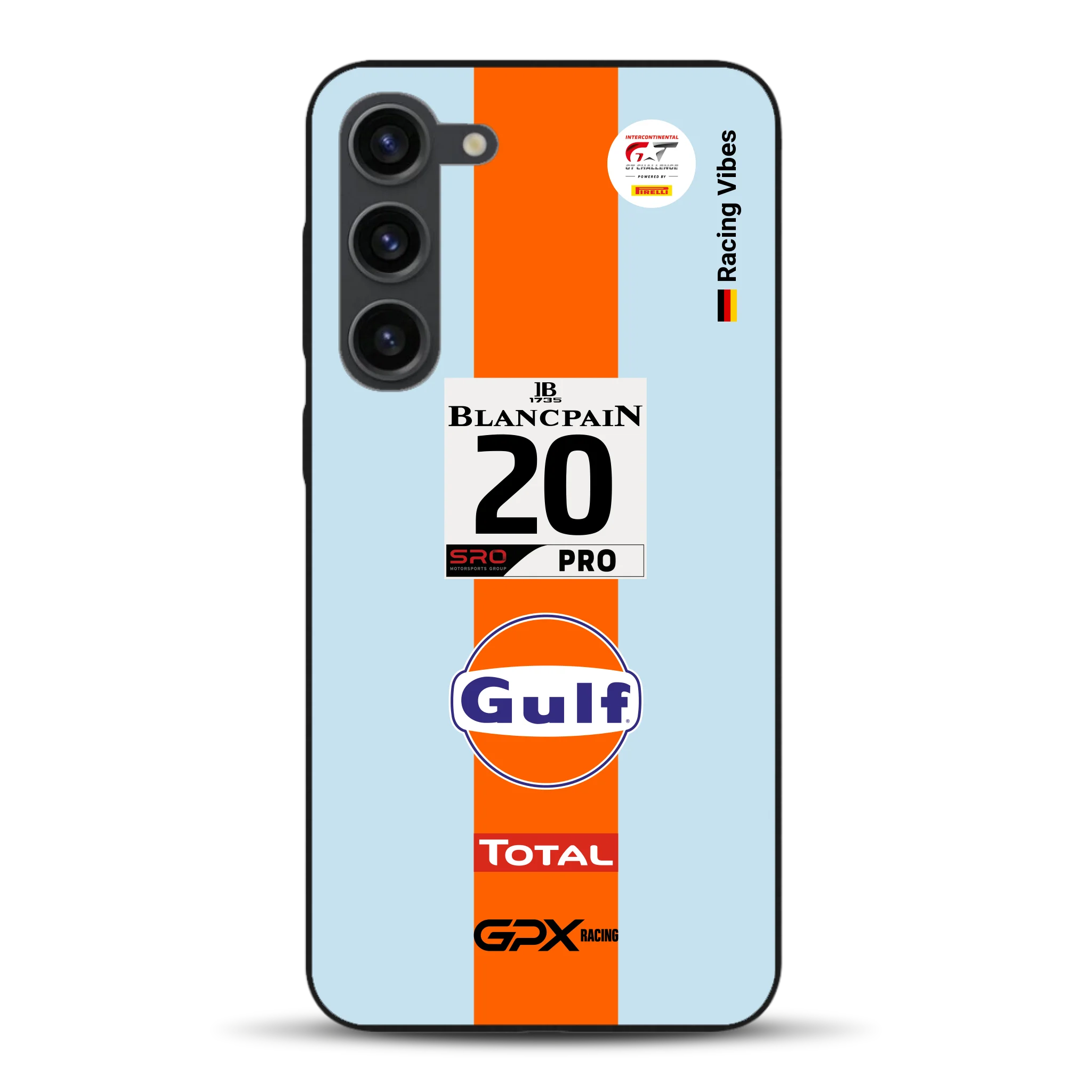 Gulf Porsche GT Livery - Custodia per cellulare personalizzata per Samsung