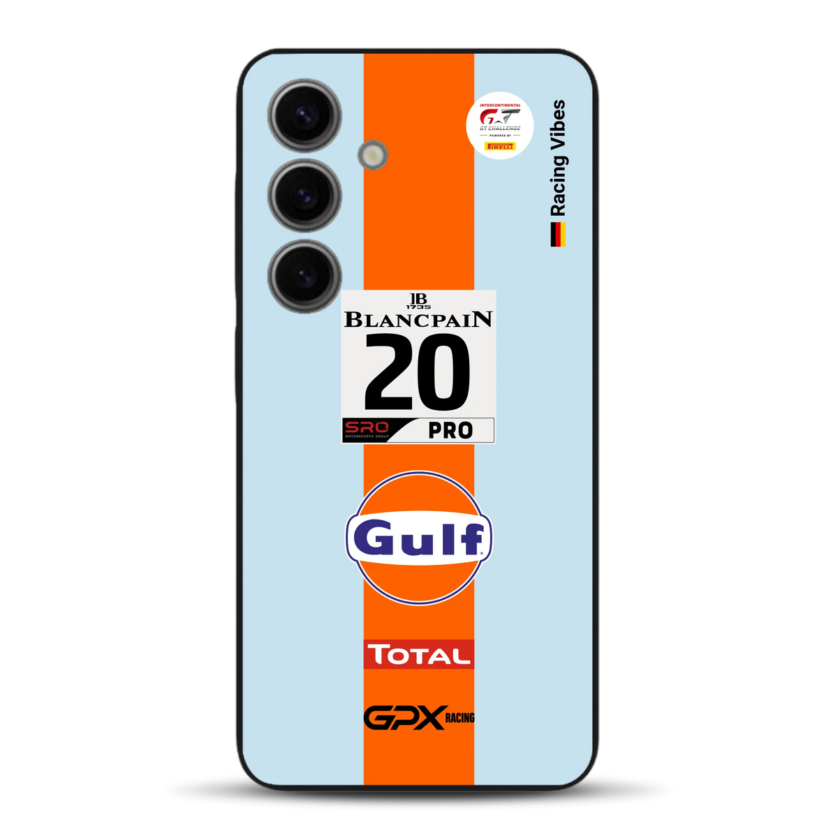 Gulf Porsche GT Livery - Custodia per cellulare personalizzata per Samsung
